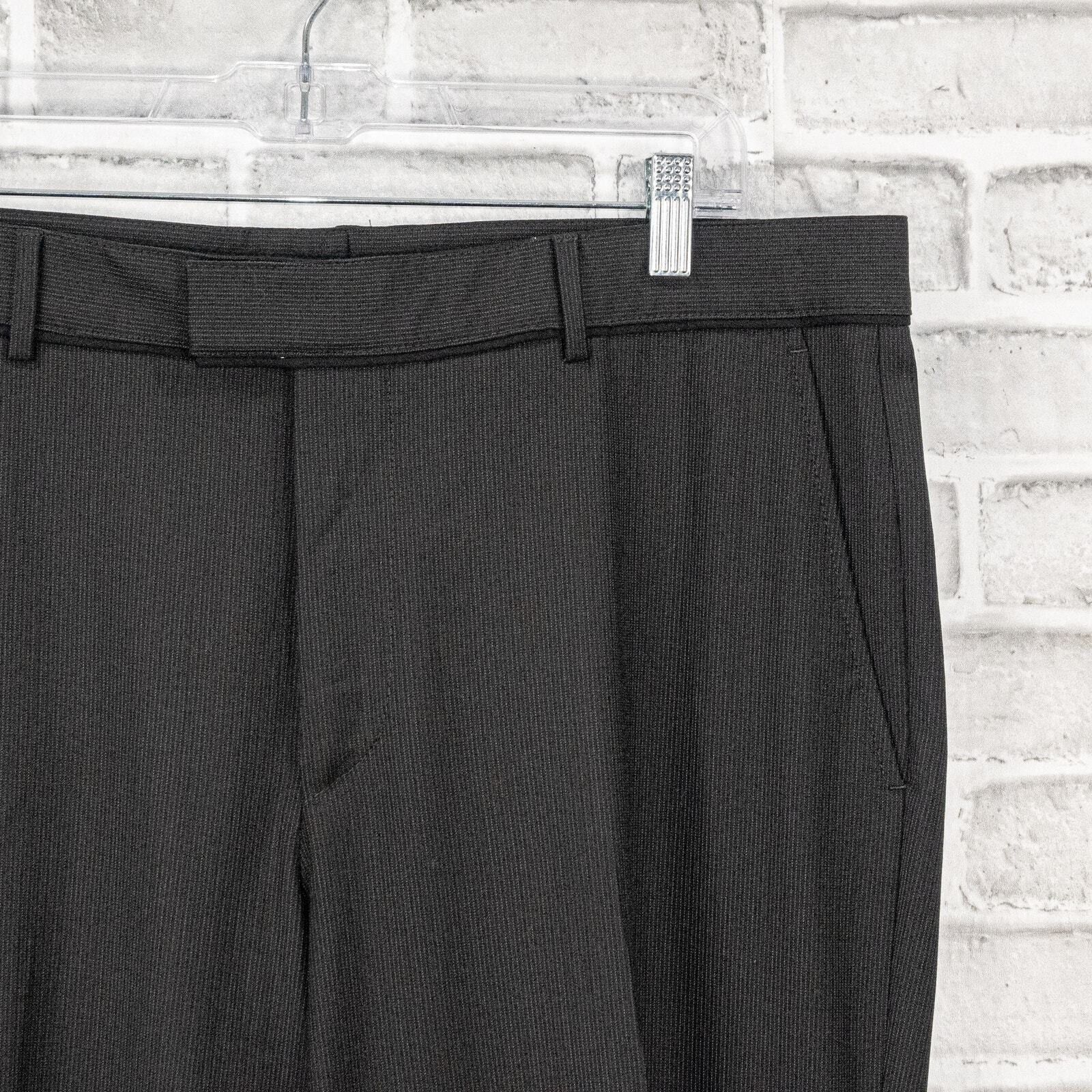 Z Zegna Z Zegna Flat Front Dress Pants Dark Brown micro striped Size US 36 / EU 52 - 9 Thumbnail