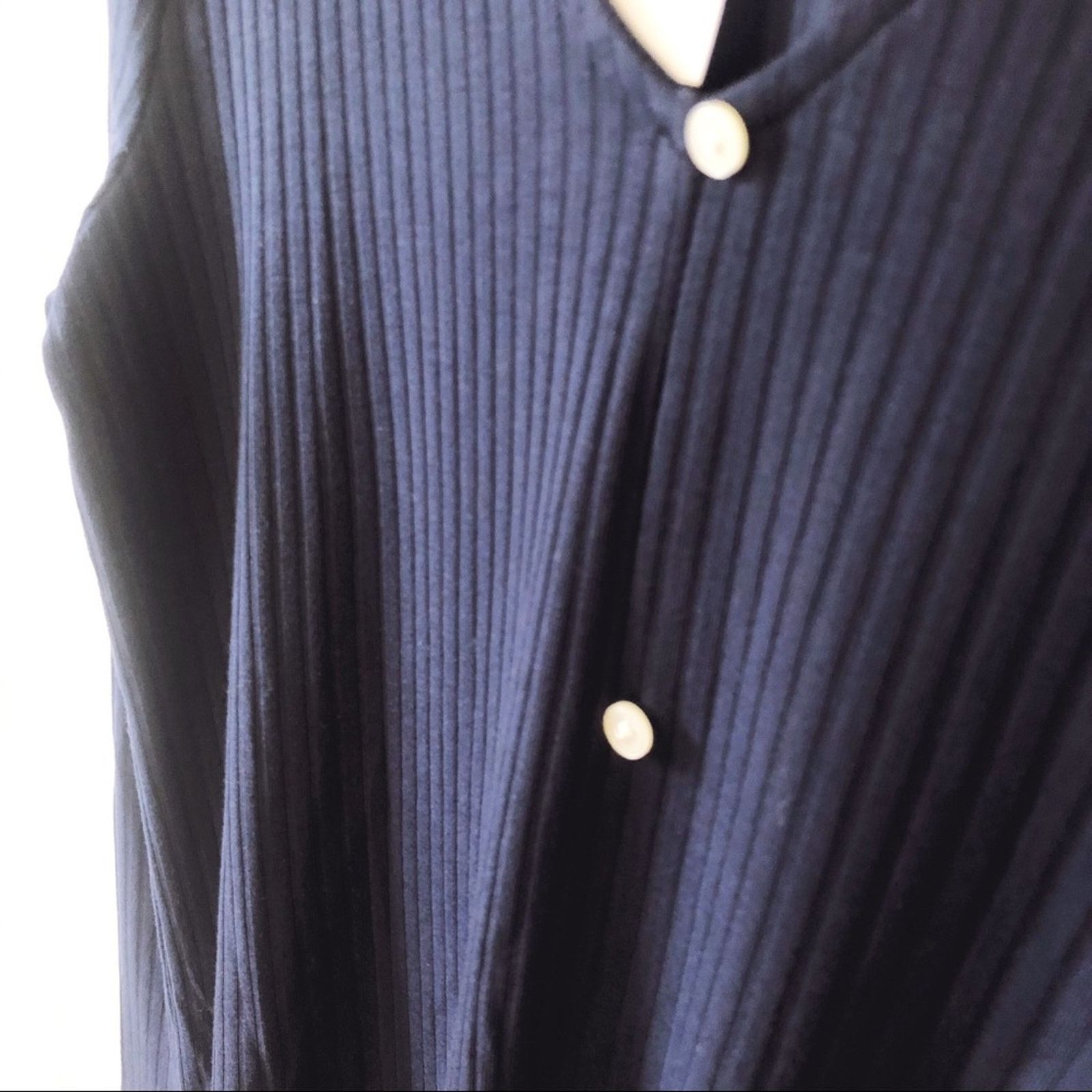 Loft LOFT Blue Button Tie Hem Long Sleeve Shirt Size XS / US 0-2 / IT 36-38 - 10 Thumbnail