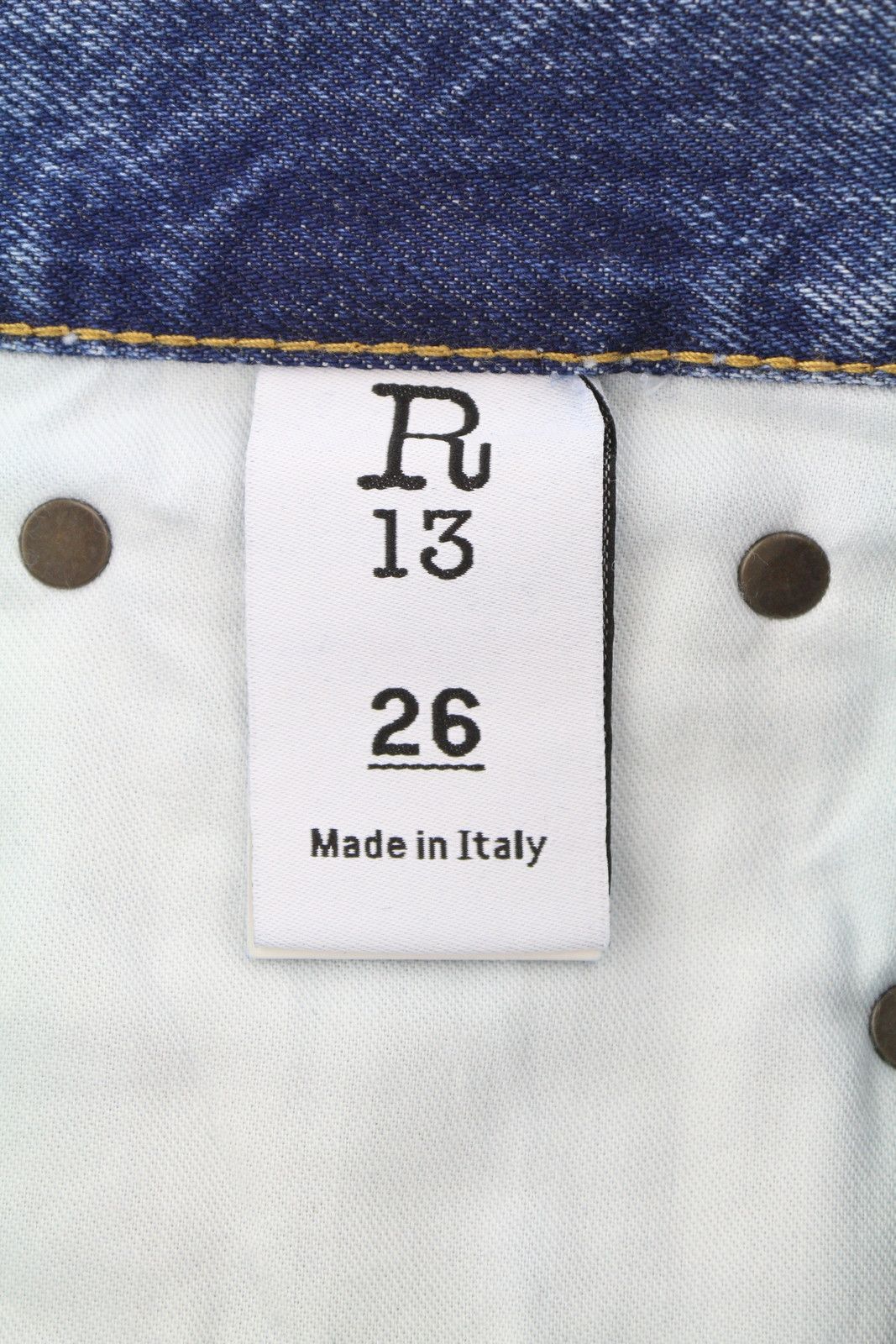 R13 BOYFRIEND 26 Jasper Cropped Blue PF25 Jeans 87188 Size 26" / US 2 / IT 38 - 8 Thumbnail