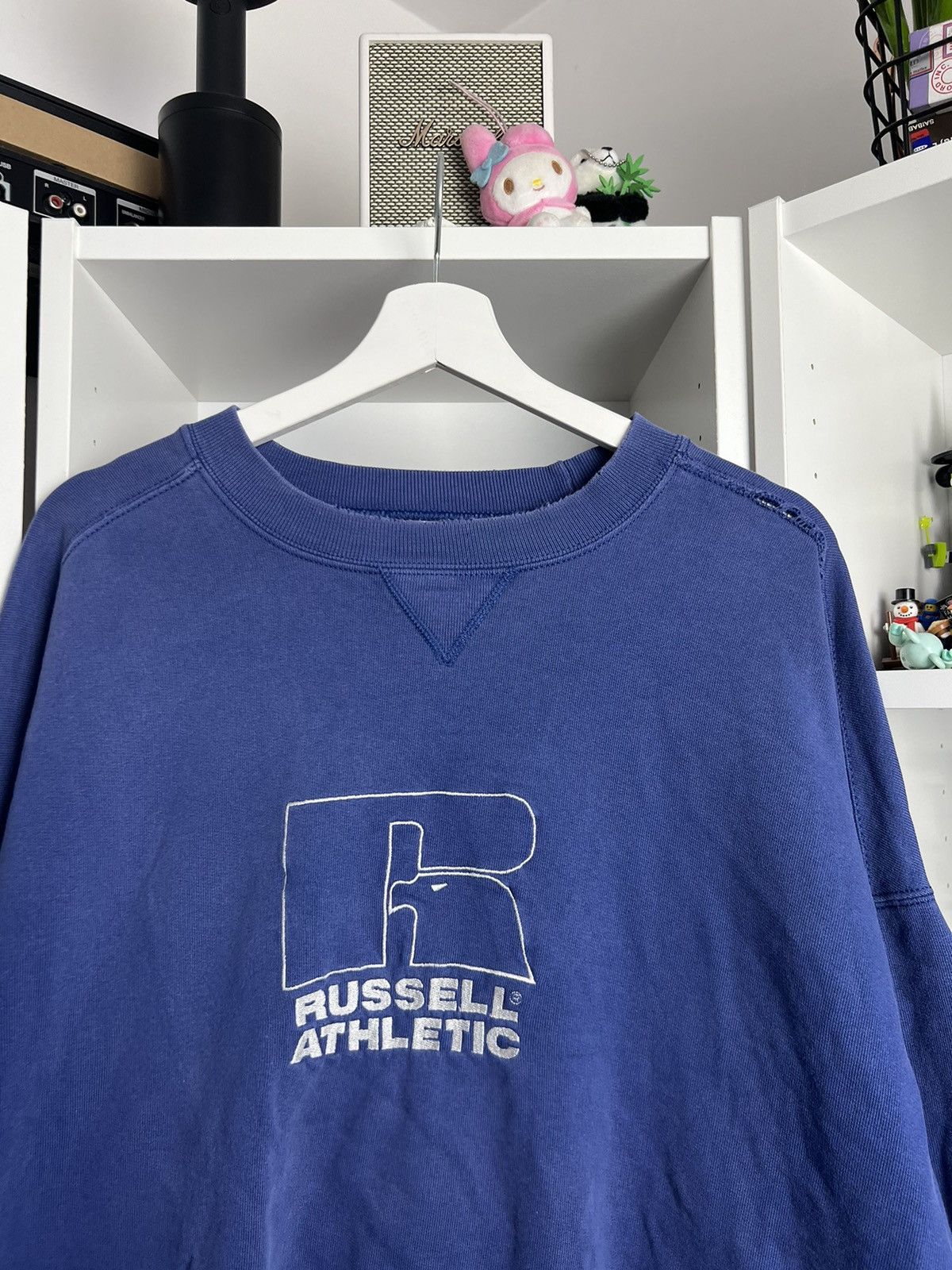 Russell Athletic × Vintage Vintage 90s Russell Athletic big logo baggy sweatshirt XXL Size US XXL / EU 58 / 5 - 3 Thumbnail
