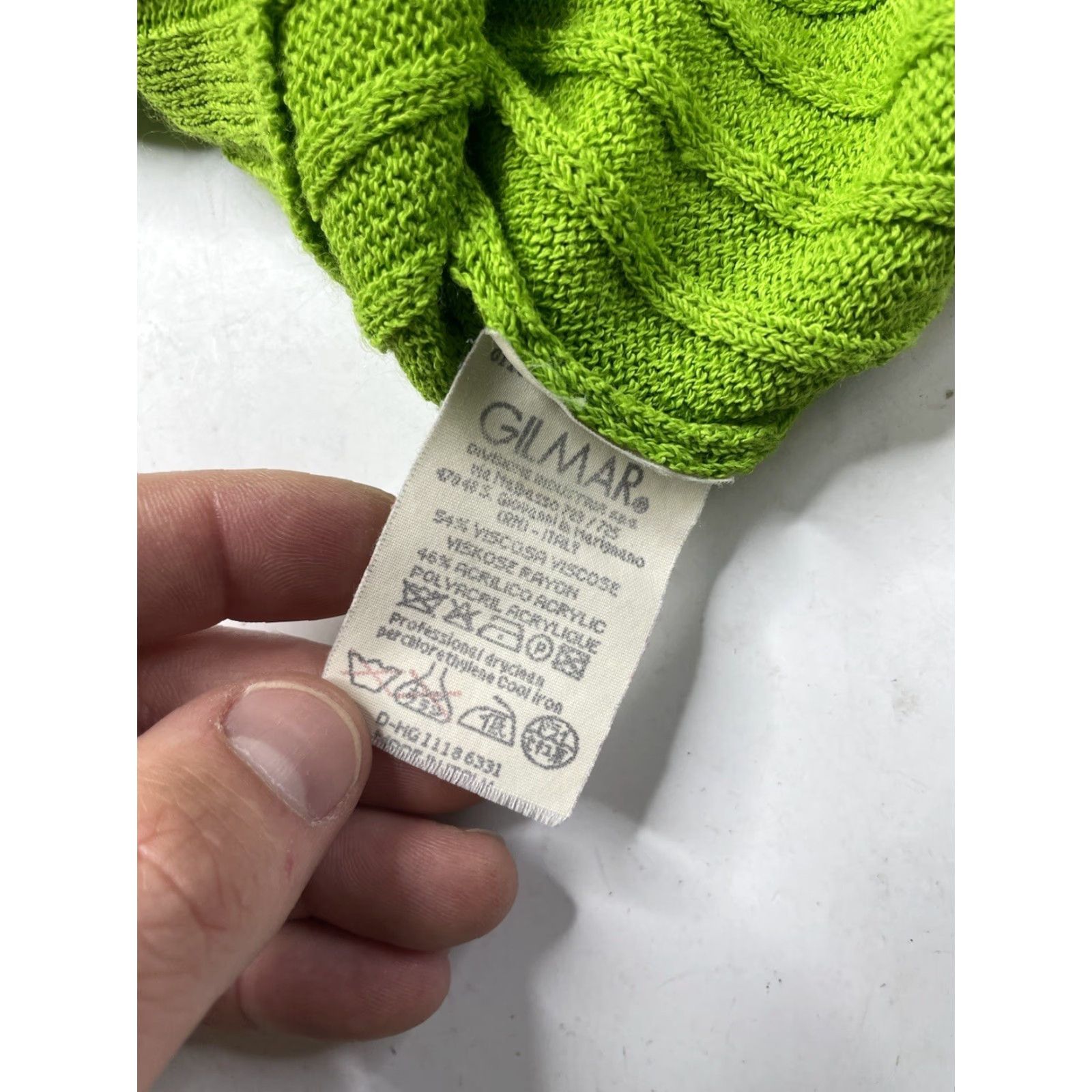 Vintage VINTAGE Iceberg Jumper Shirt Women Short Sleeve Green Striped V-Neck Size 44 90s 00s Womens Size M / US 6-8 / IT 42-44 - 6 Thumbnail