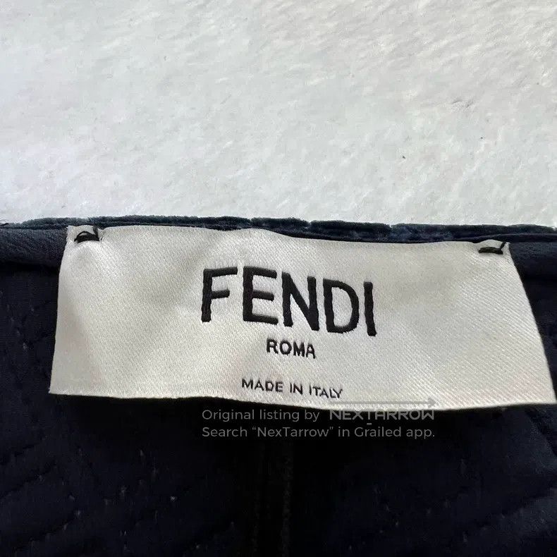 Fendi Fendi Blue Velvet Embossed Skirt Size 25" / US 0 / IT 36 - 3 Thumbnail