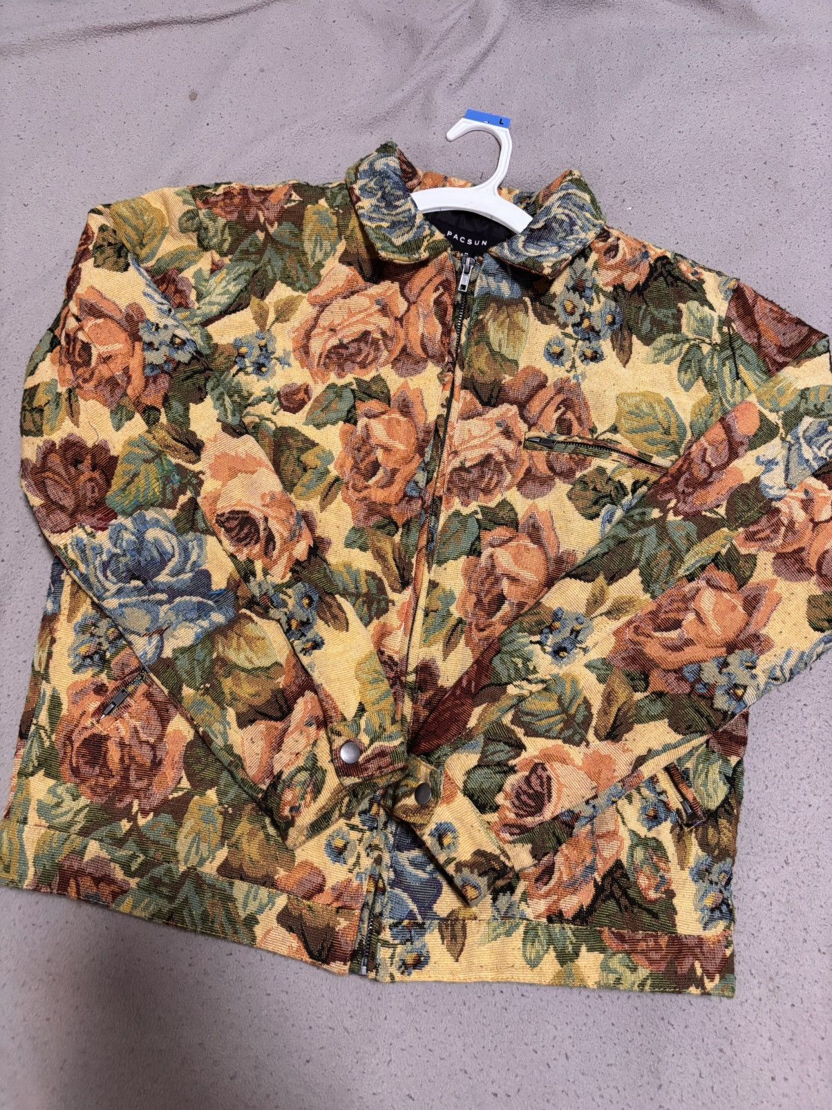 Pacsun Floral Tapestry Bomber Jacket Size US M / EU 48-50 / 2 - 1 Thumbnail