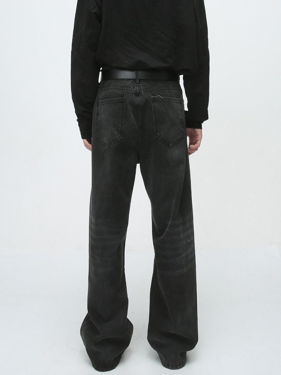 Vintage Men's Retro Loose Straight Leg Black Y2K Jeans Size US 32 / EU 48 - 4 Thumbnail