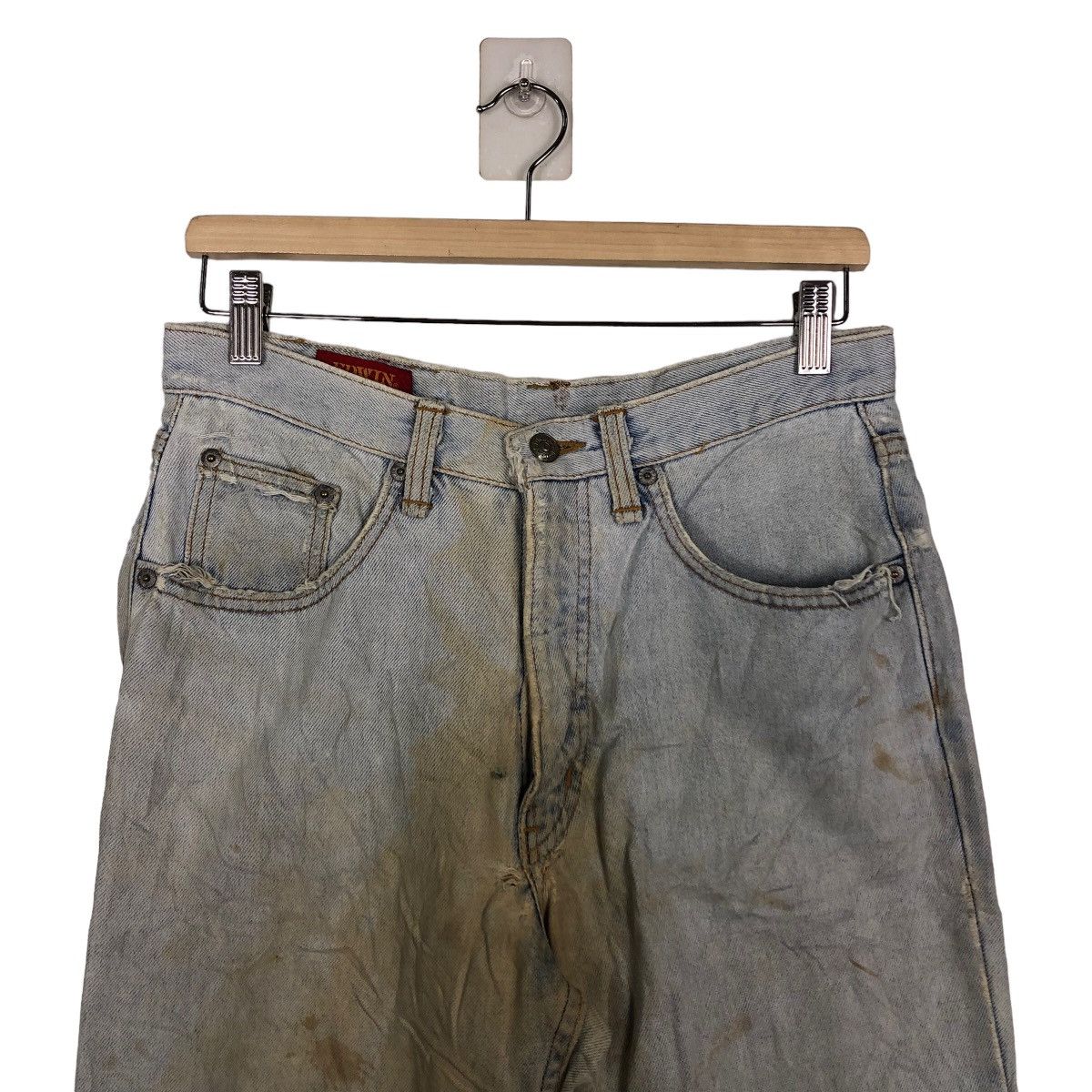 Japanese Brand 🔥70’s True Vintage Distressed Denim Jeans Edwin Made In Usa Size US 30 / EU 46 - 4 Thumbnail