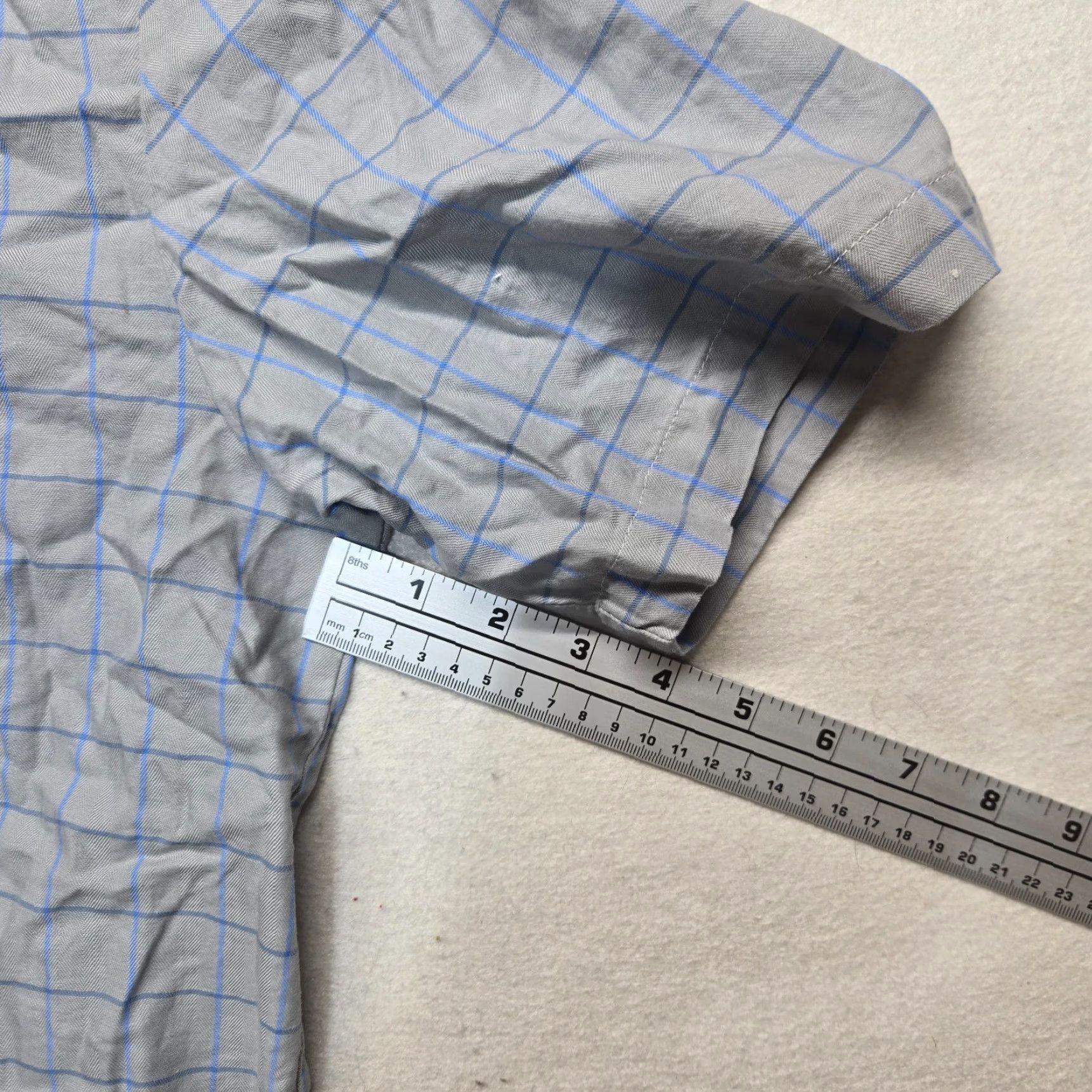 Nautica Nautica Shirt Blue Plaid Sleepwear Casual Pocket Short Sleeve Adult Mens L Large Size US L / EU 52-54 / 3 - 7 Thumbnail