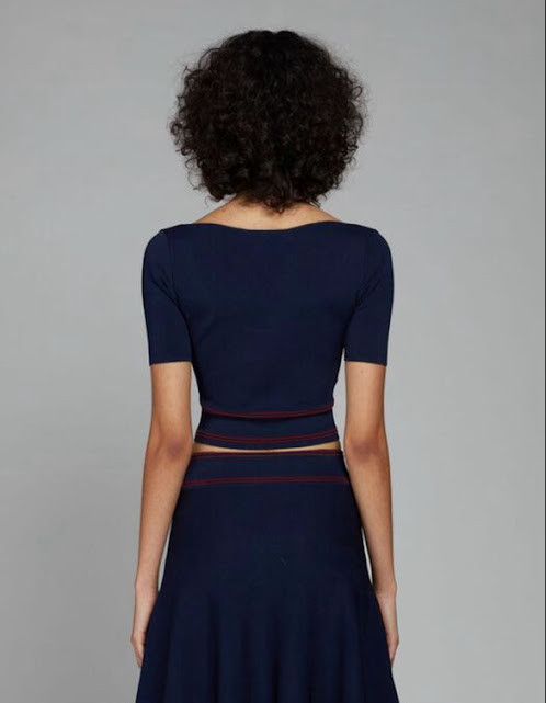 Marni o1w1db10824 Scoopneck Top in Navy Size S / US 4 / IT 40 - 3 Thumbnail