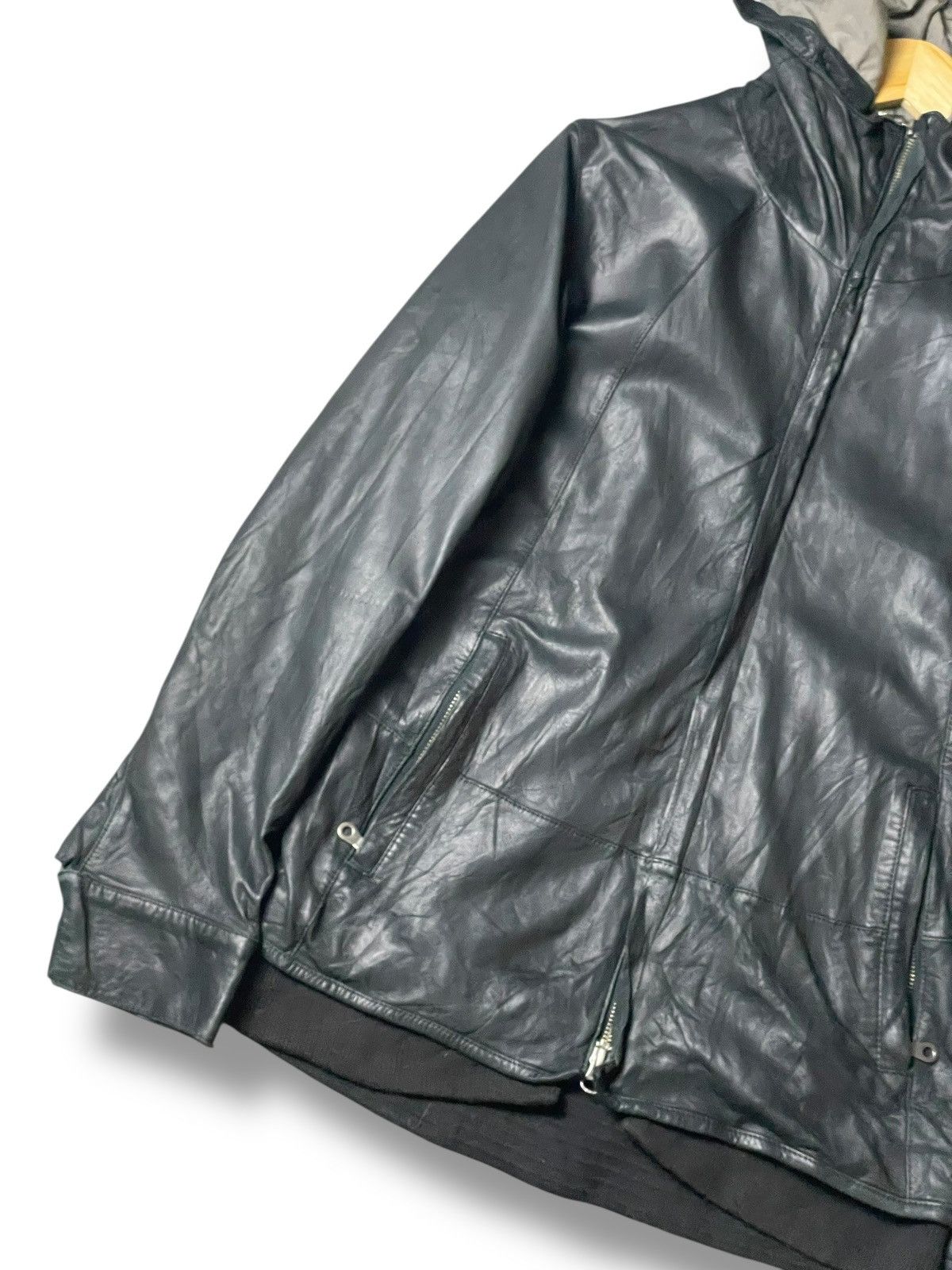 Japanese Brand × Leather × Vintage LPL Japanese Brand Leather Hooded Jacket (108) Size US XXS / EU 40 - 4 Thumbnail
