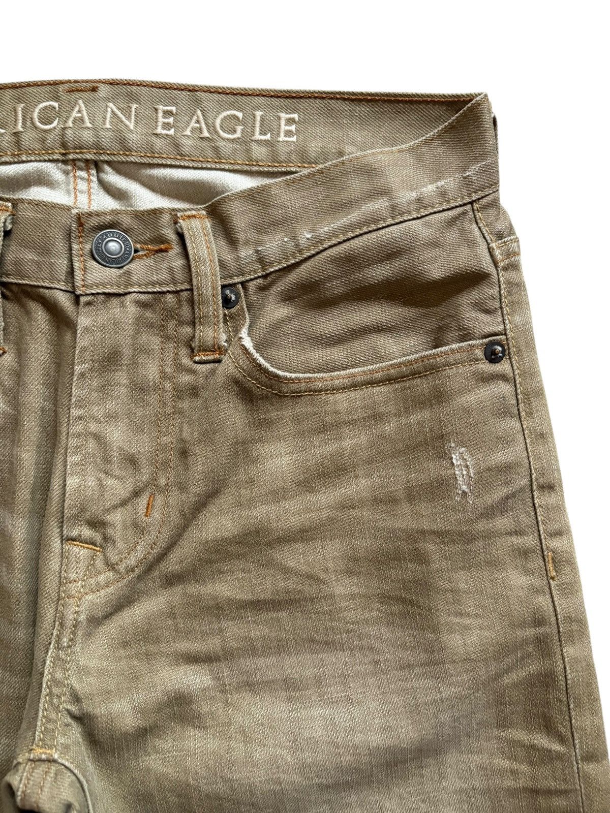 American Eagle Outfitters Vintage American Eagle Rusty Wash Distress Jean Shorts Jorts Size US 30 / EU 46 - 6 Thumbnail
