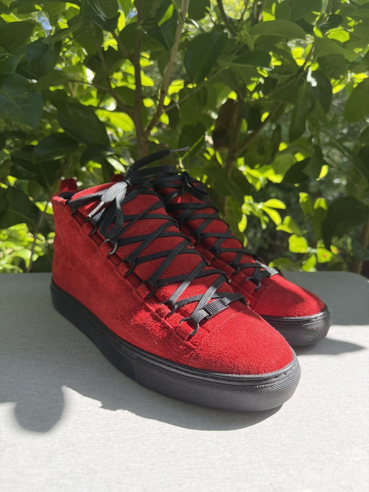 Balenciaga Balenciaga Arena Red Suede Size 42 US10 | Grailed