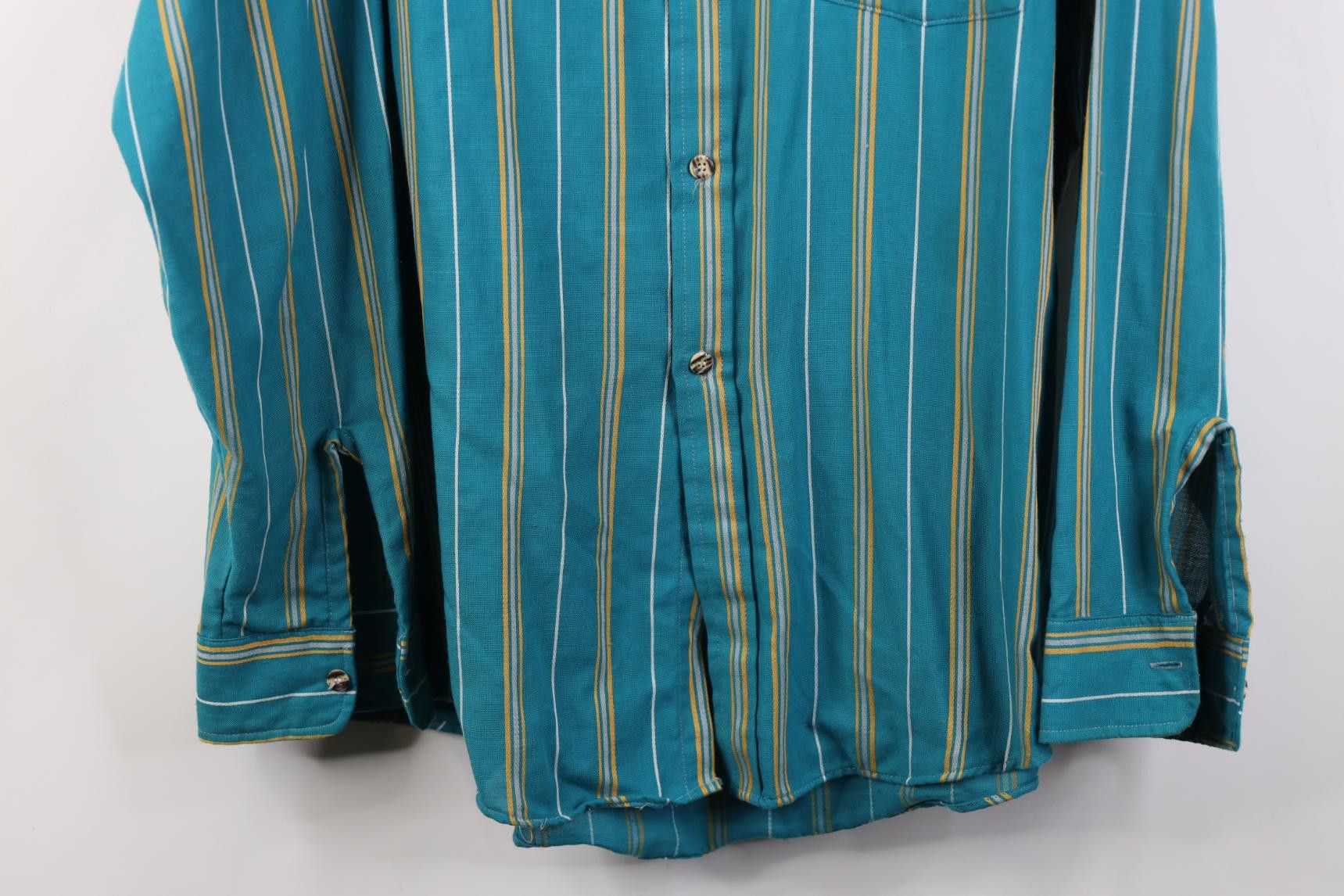 Vintage Vintage 90s Streetwear Block Collared Button Down Shirt USA Size US XL / EU 56 / 4 - 3 Thumbnail