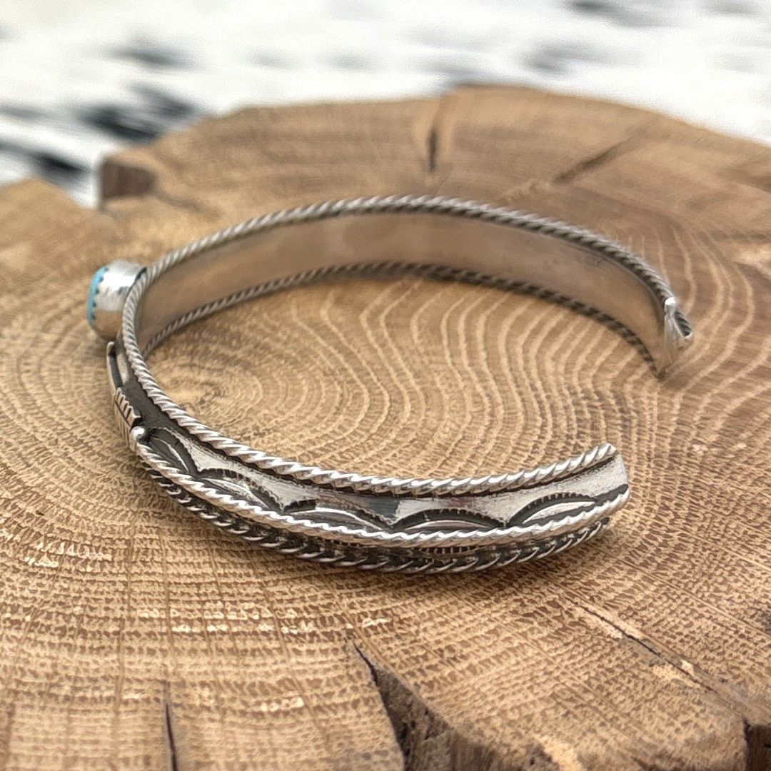 Native 1920s Native American NAVAJO Sterling Cuff Bracelet Arrows Size ONE SIZE - 3 Thumbnail