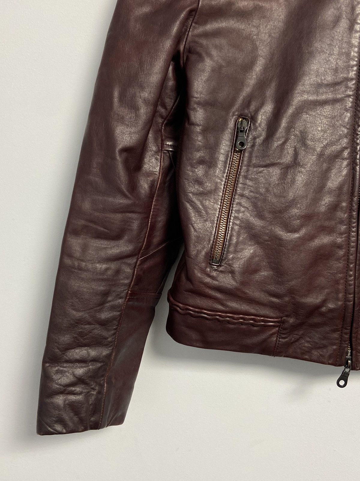 Giorgio Armani Giorgio Armani Vintage Leather Jacket Size M / US 6-8 / IT 42-44 - 9 Thumbnail