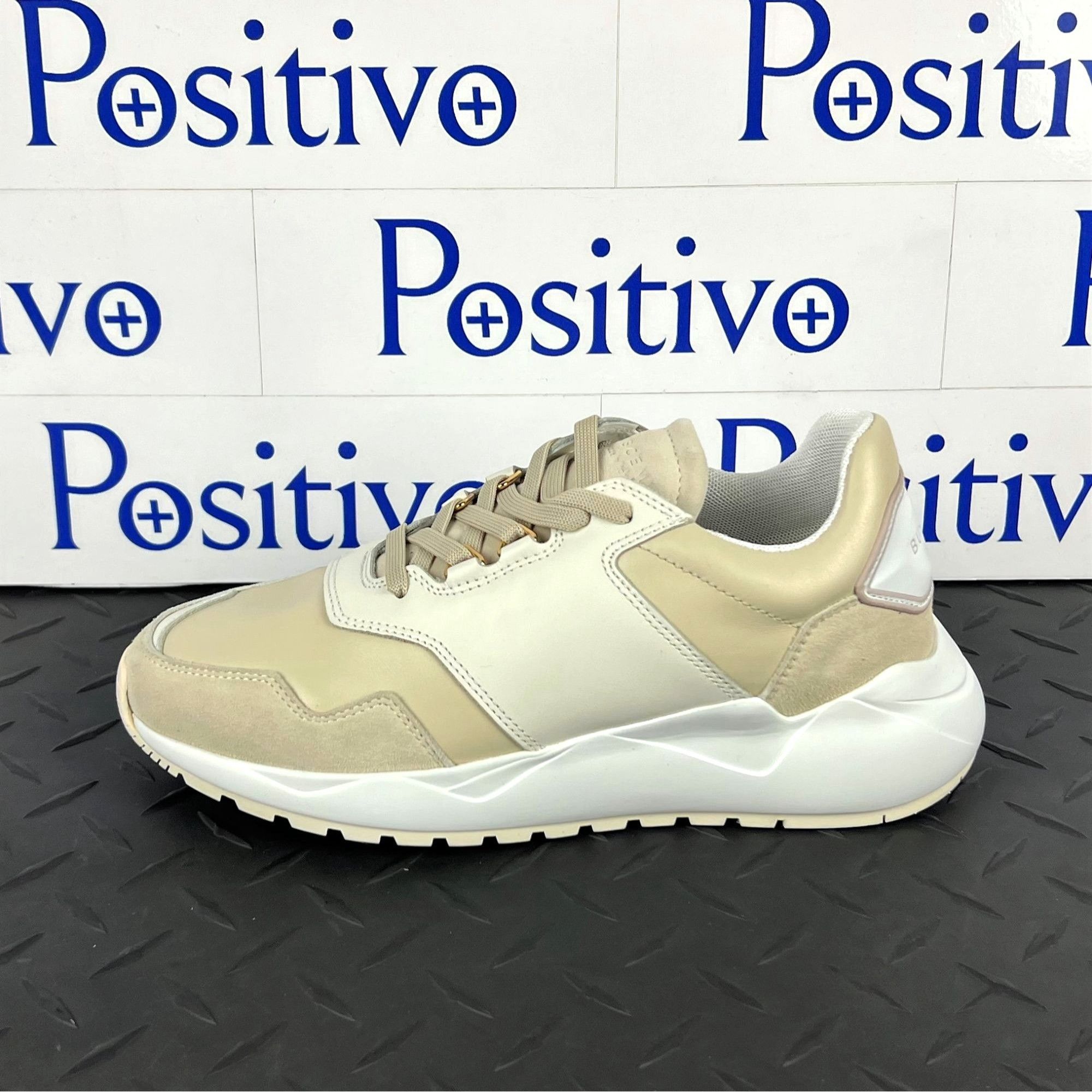 image of Buscemi Womens Ventura Off White Leather Sneaker Us 7 Sample