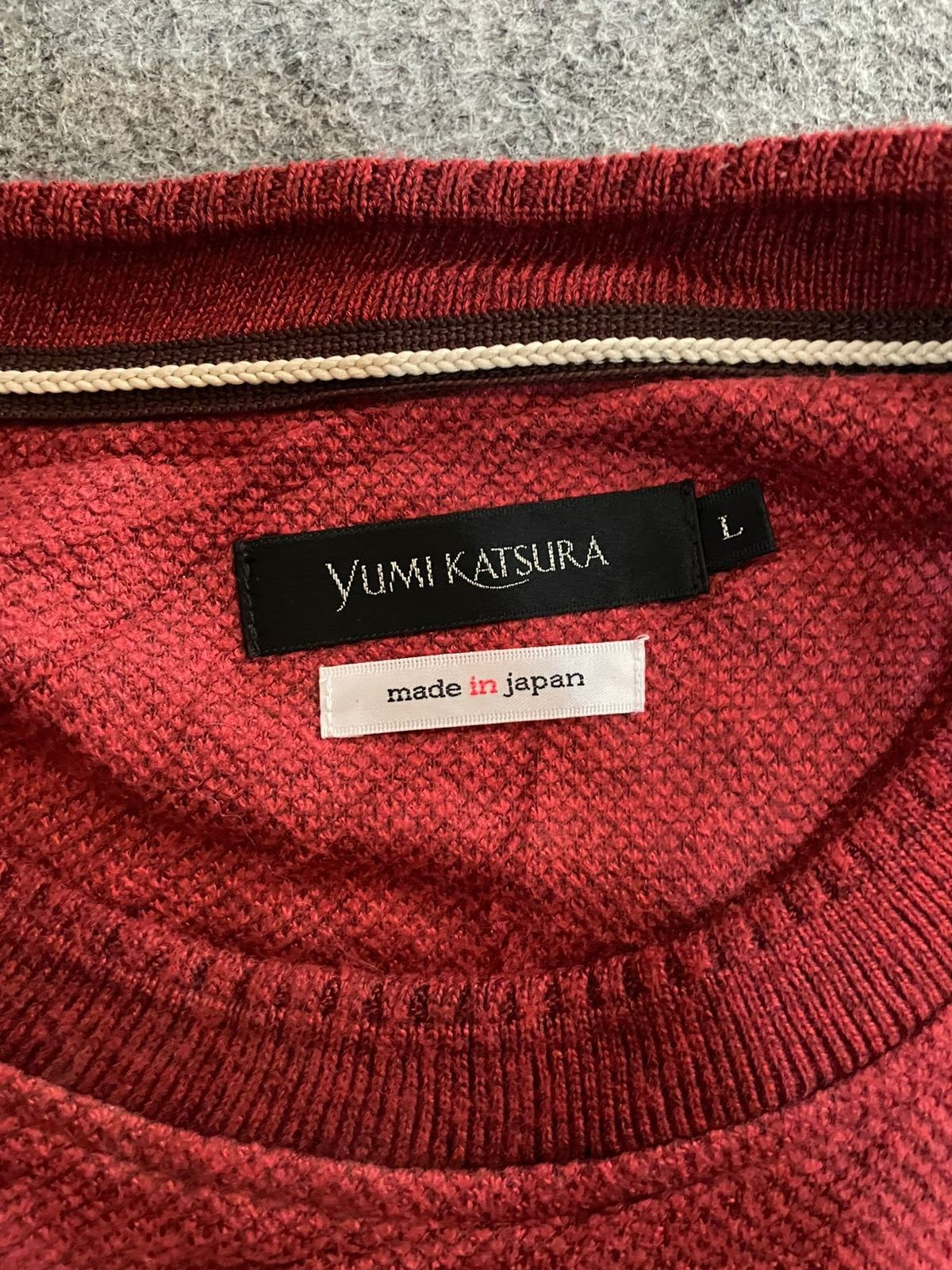 Japanese Brand SWEATER YUMI KATSURA JAPAN SINGLE POCKET KNITTED Size US L / EU 52-54 / 3 - 5 Thumbnail