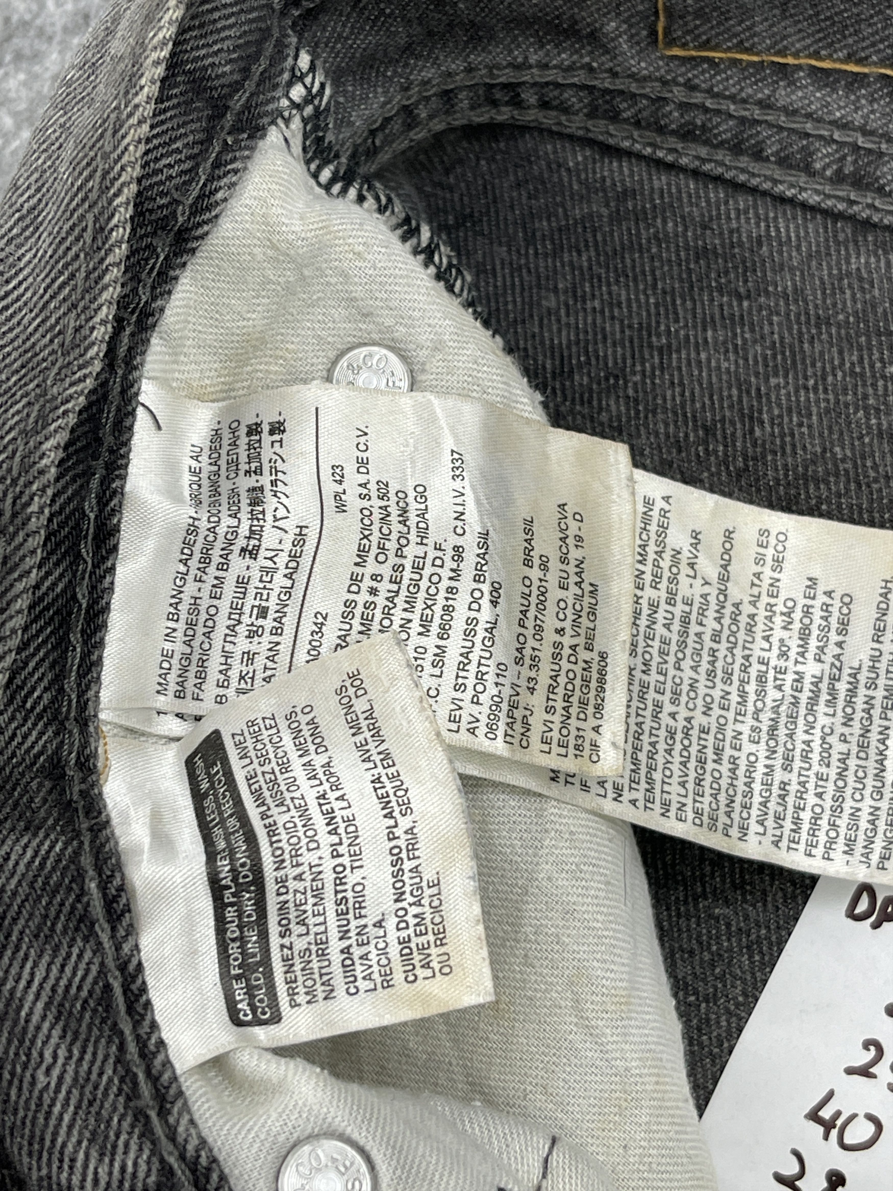 Vintage Levis 513 Faded Black Jeans DP2489