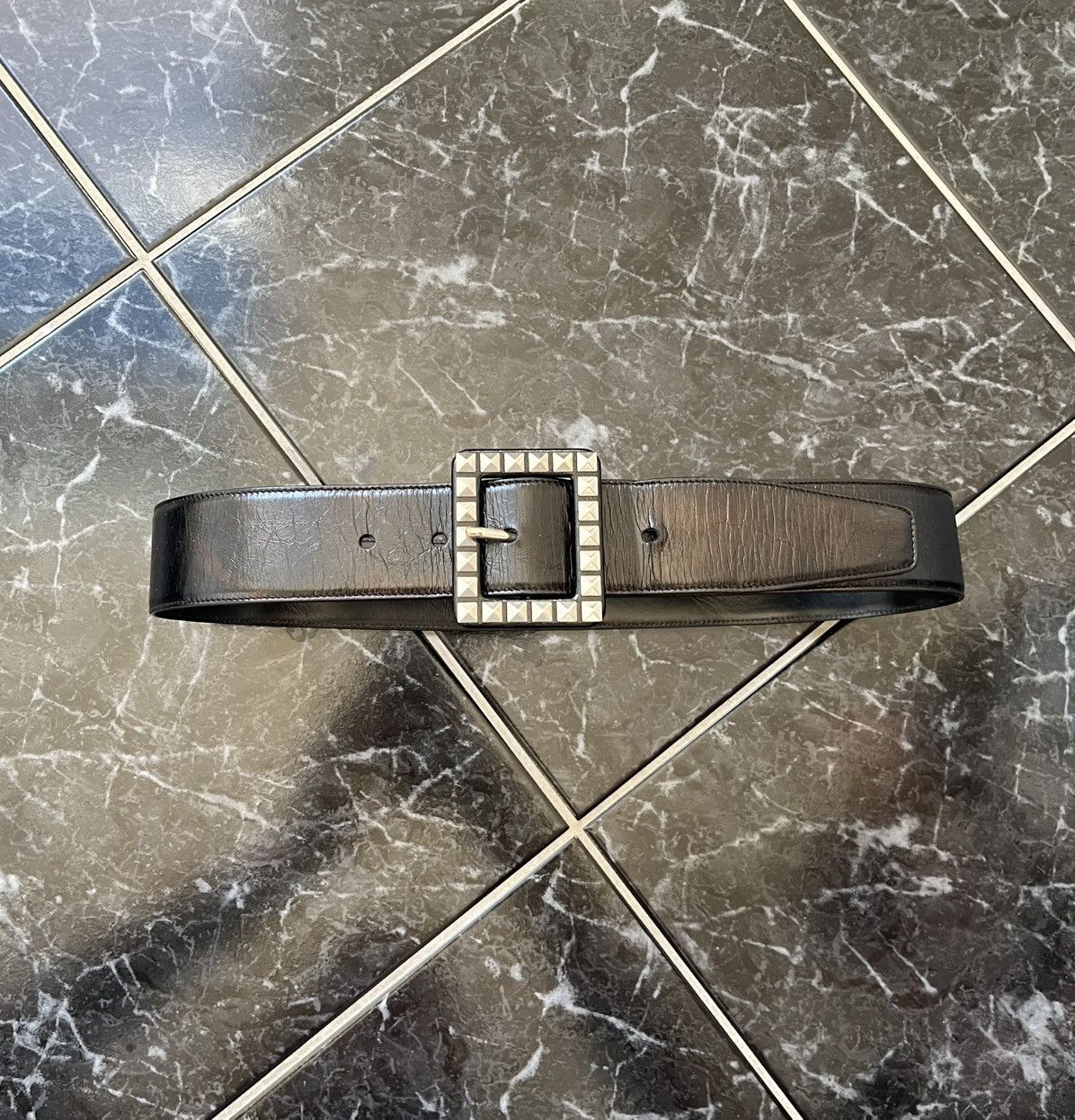 小物 Ysl studded leather belt Saint Laurent Studded Belt | Grailed