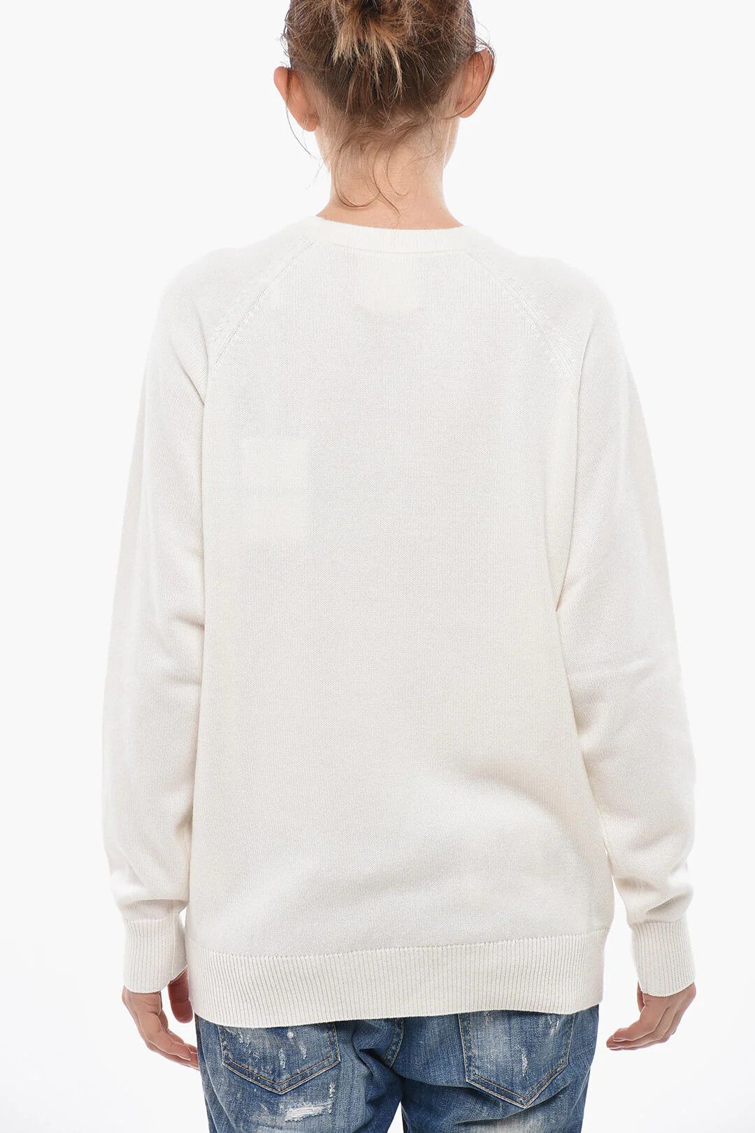 Givenchy og1mm0326 Cashmere Crewneck Sweater in White Size XL / US 12-14 / IT 48-50 - 2 Thumbnail