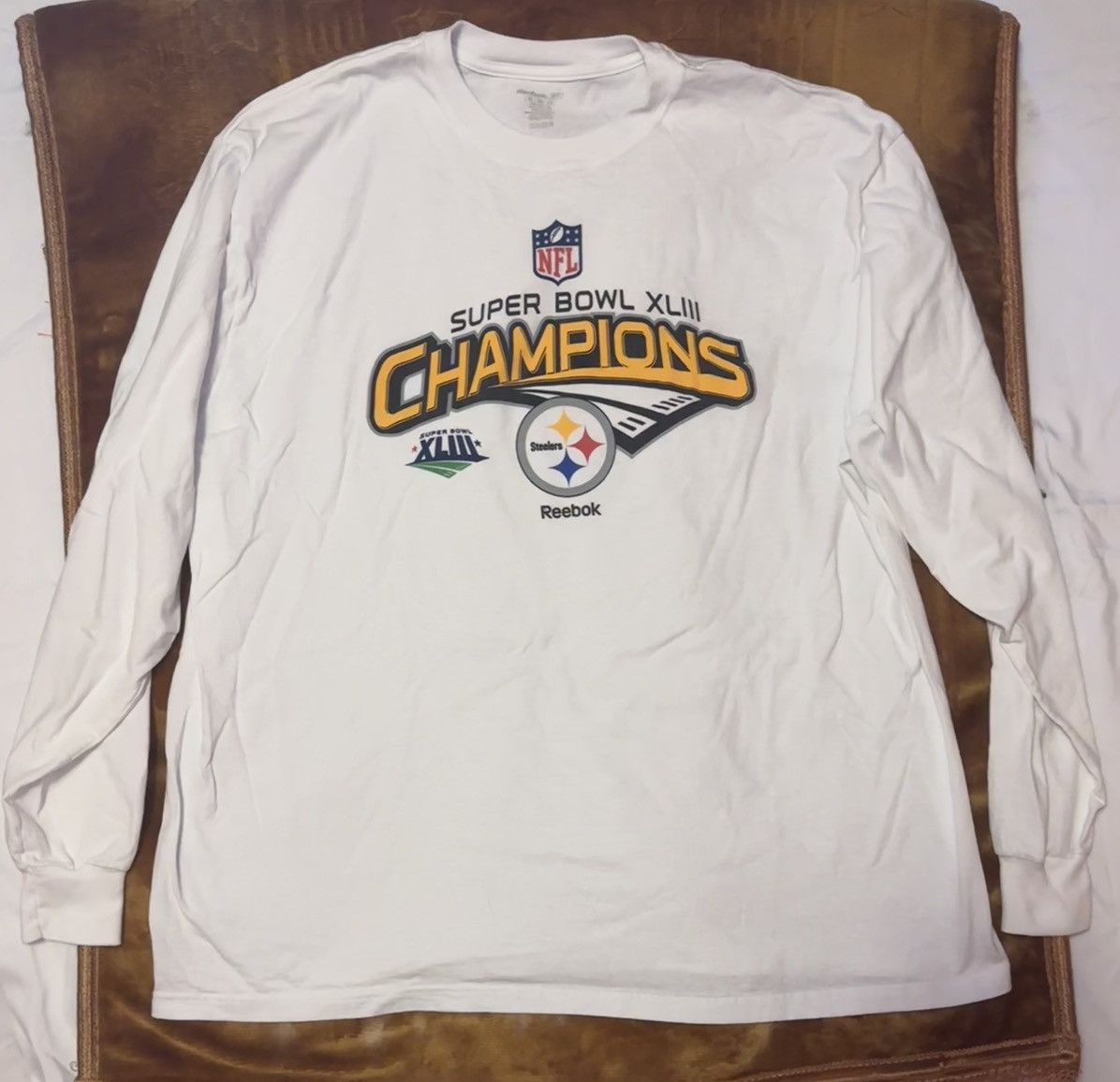 NFL NFL PITT. STEELERS SUPER BOWL XLIII White Long Sleeve Sz.2XL Size US XXL / EU 58 / 5 - 1 Thumbnail