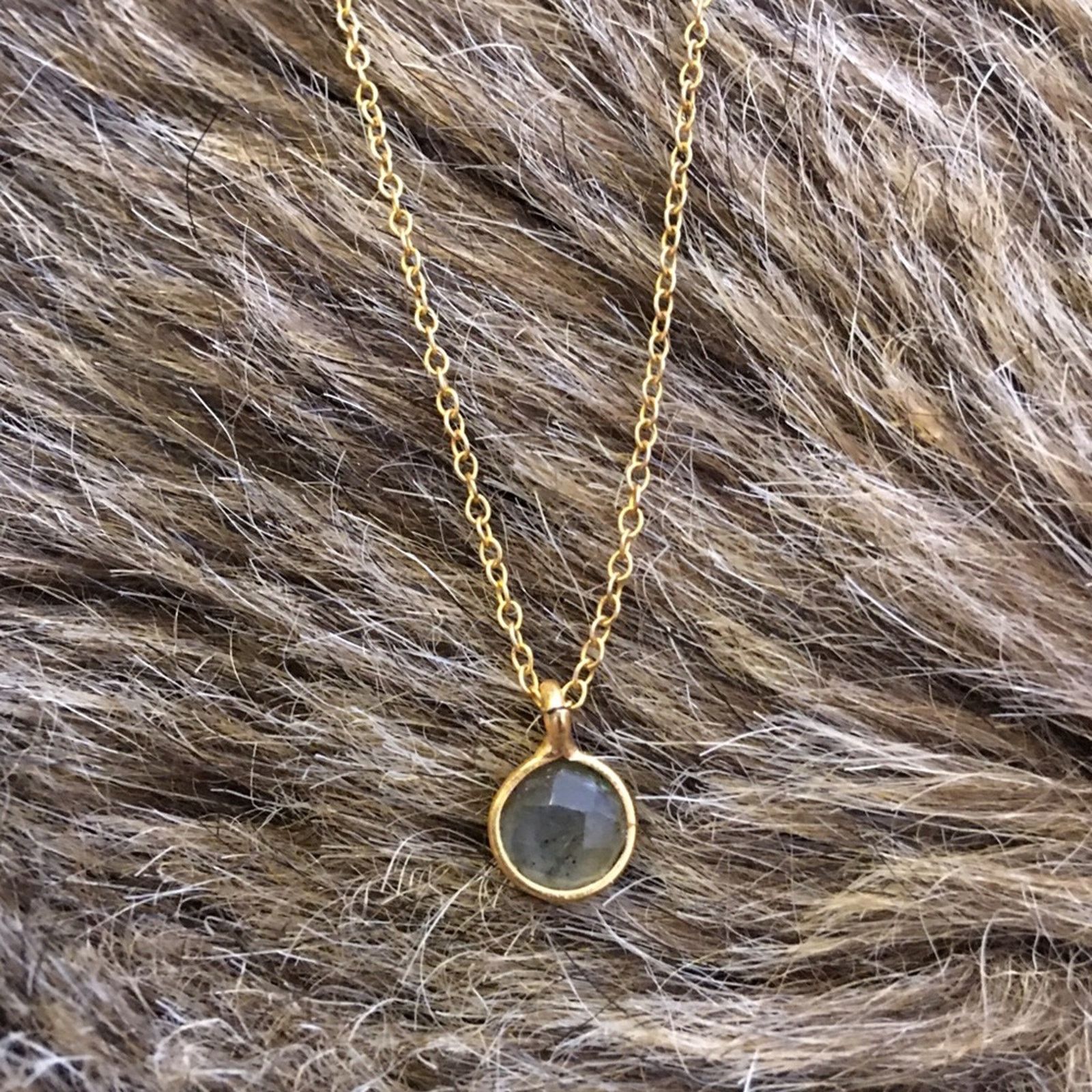 Vintage Vtg blue zircon gold plated 925 vermeil necklace Size ONE SIZE - 6 Thumbnail