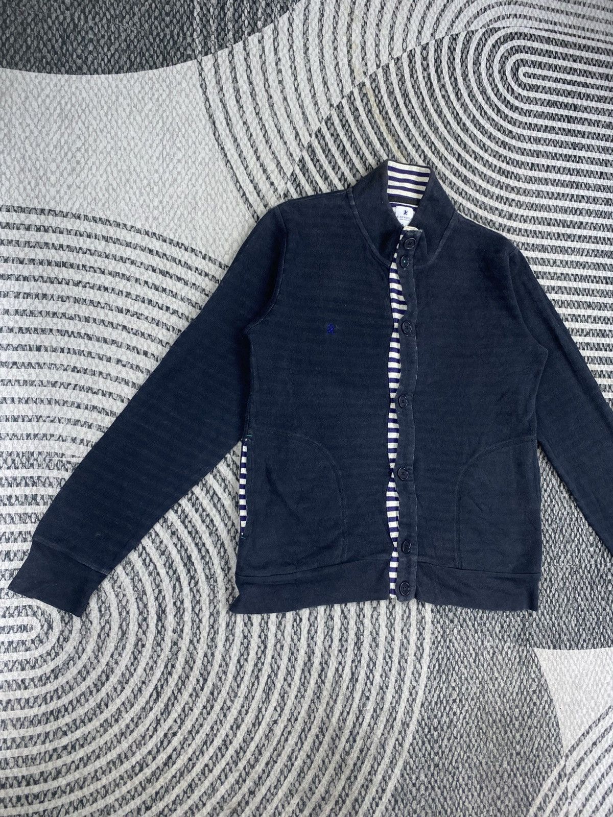 R.Newbold Vtg R.Newbold Button Up Striped Lining Sweat Jacket Size US M / EU 48-50 / 2 - 3 Thumbnail