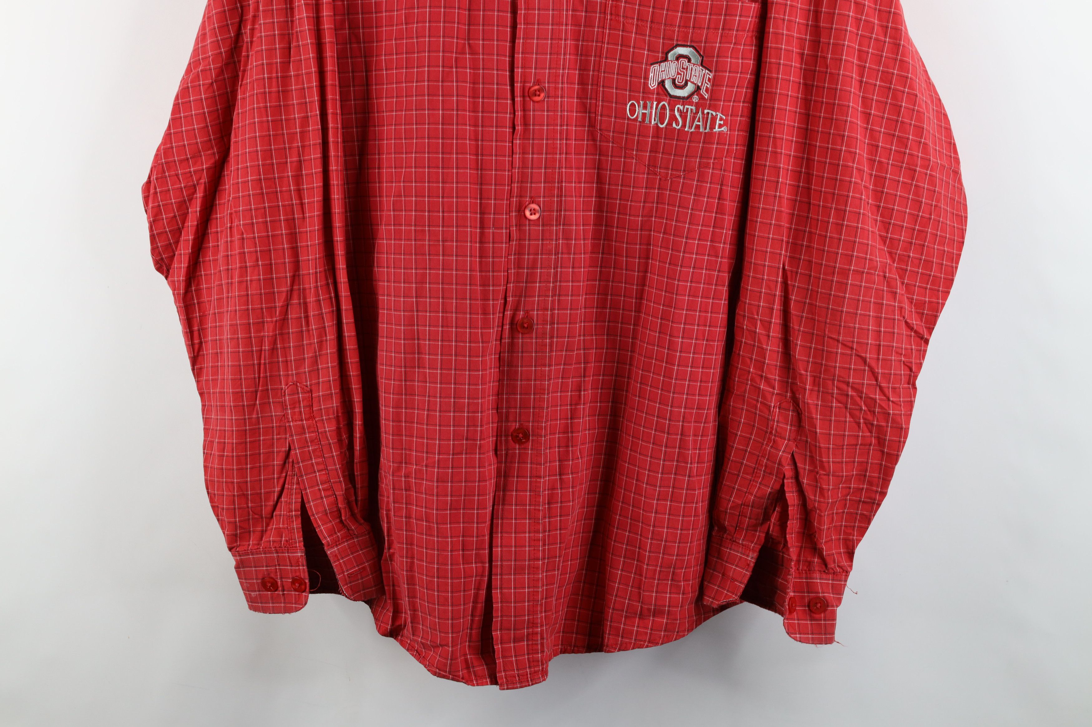Vintage Vintage 90s Ohio State University Button Down Shirt Plaid Size US L / EU 52-54 / 3 - 3 Thumbnail