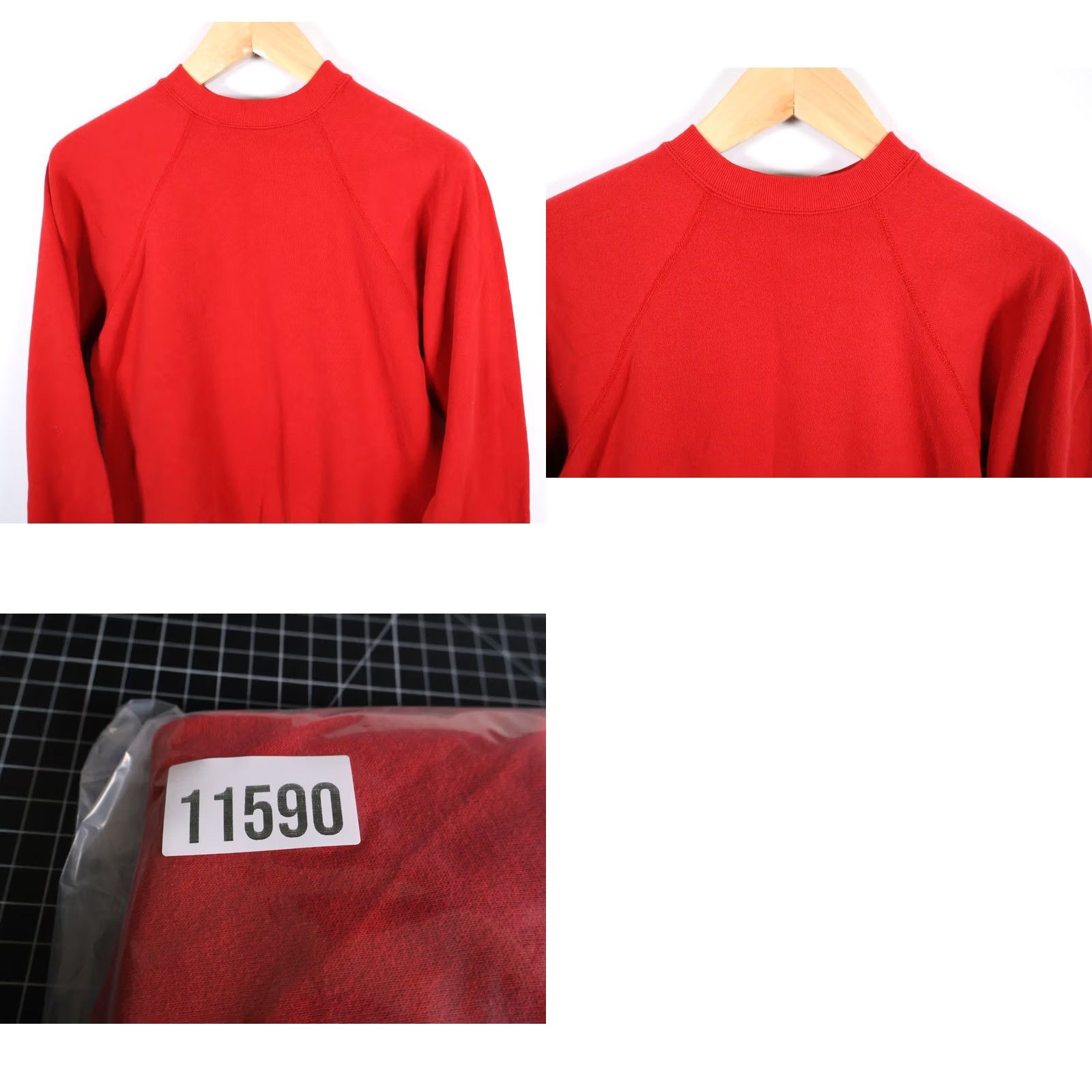 Vintage VINTAGE 80s Red Raglan Sleeve Sweatshirt Men Small Crewneck Solid VTG Skate Shirt Mens Size US S / EU 44-46 / 1 - 8 Thumbnail
