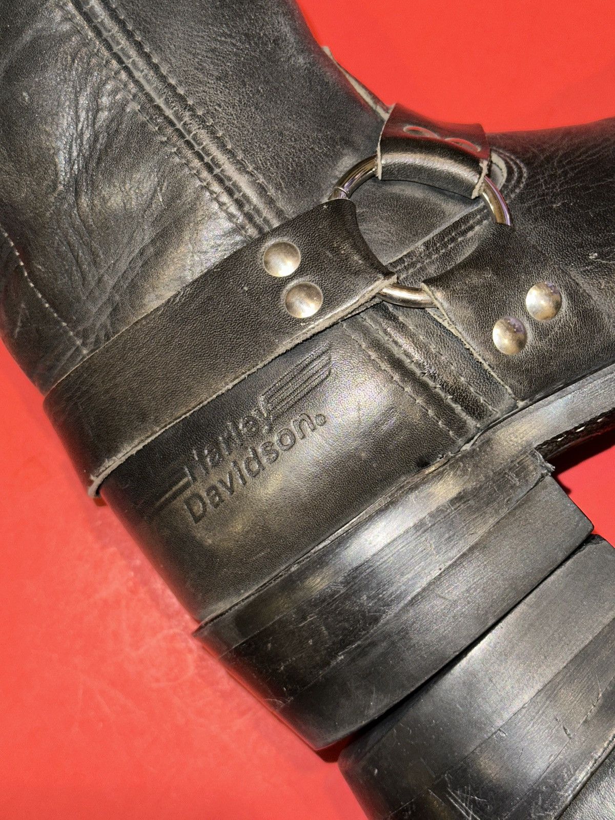 Harley Davidson Harley Davidson Black Leather Square Toe Eagle Boot Men 8.5 Size US 8.5 / EU 41-42 - 6 Thumbnail