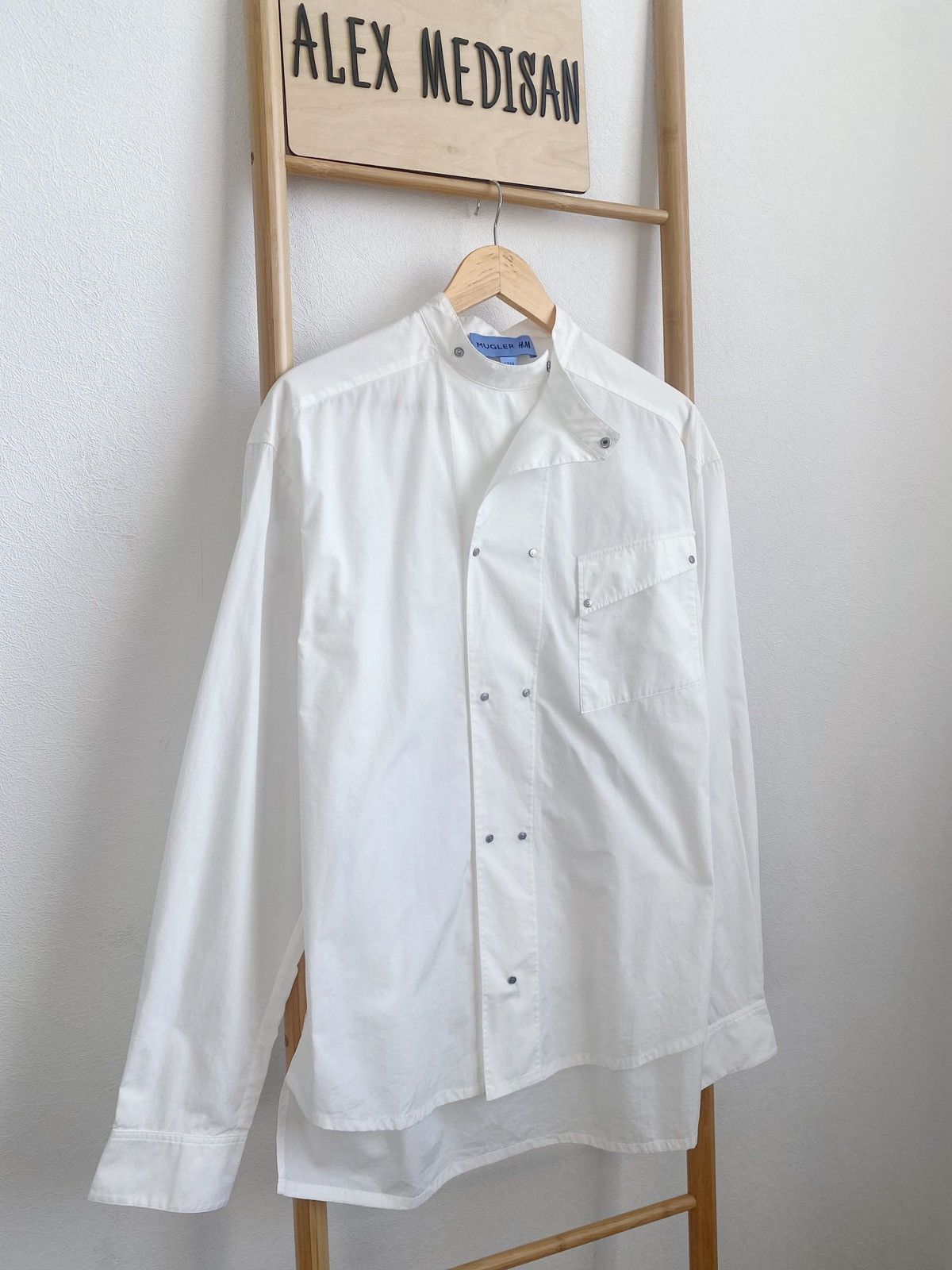 Mugler Mugler x H&M Double-breasted Poplin Shirt Size XL Size US XL / EU 56 / 4 - 3 Thumbnail