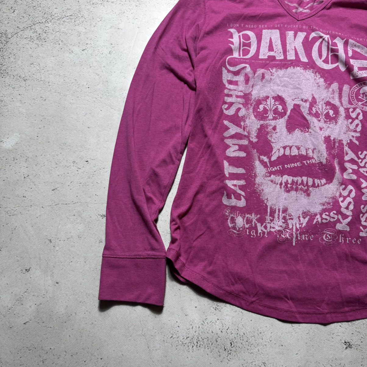 If Six Was Nine Yakuza F*ck Society Pink Hoodie – Glam Punk Grunge Energy Size M / US 6-8 / IT 42-44 - 3 Thumbnail