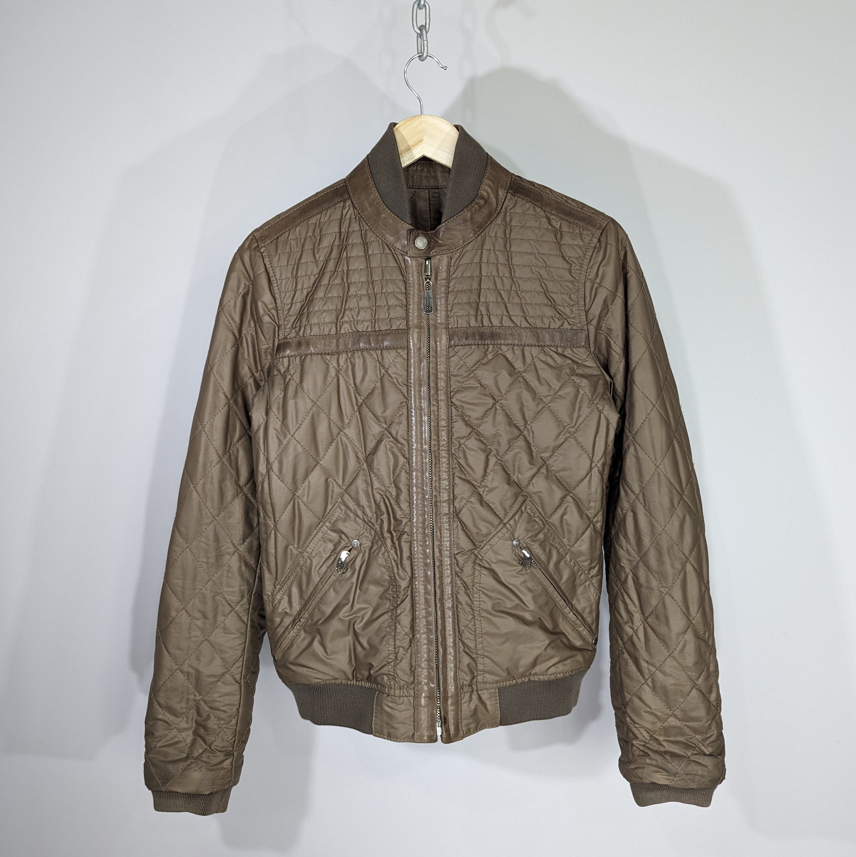 Diesel Diesel Reversible Leather and Polyester Jacket Beige Size S Size S / US 4 / IT 40 - 10 Thumbnail