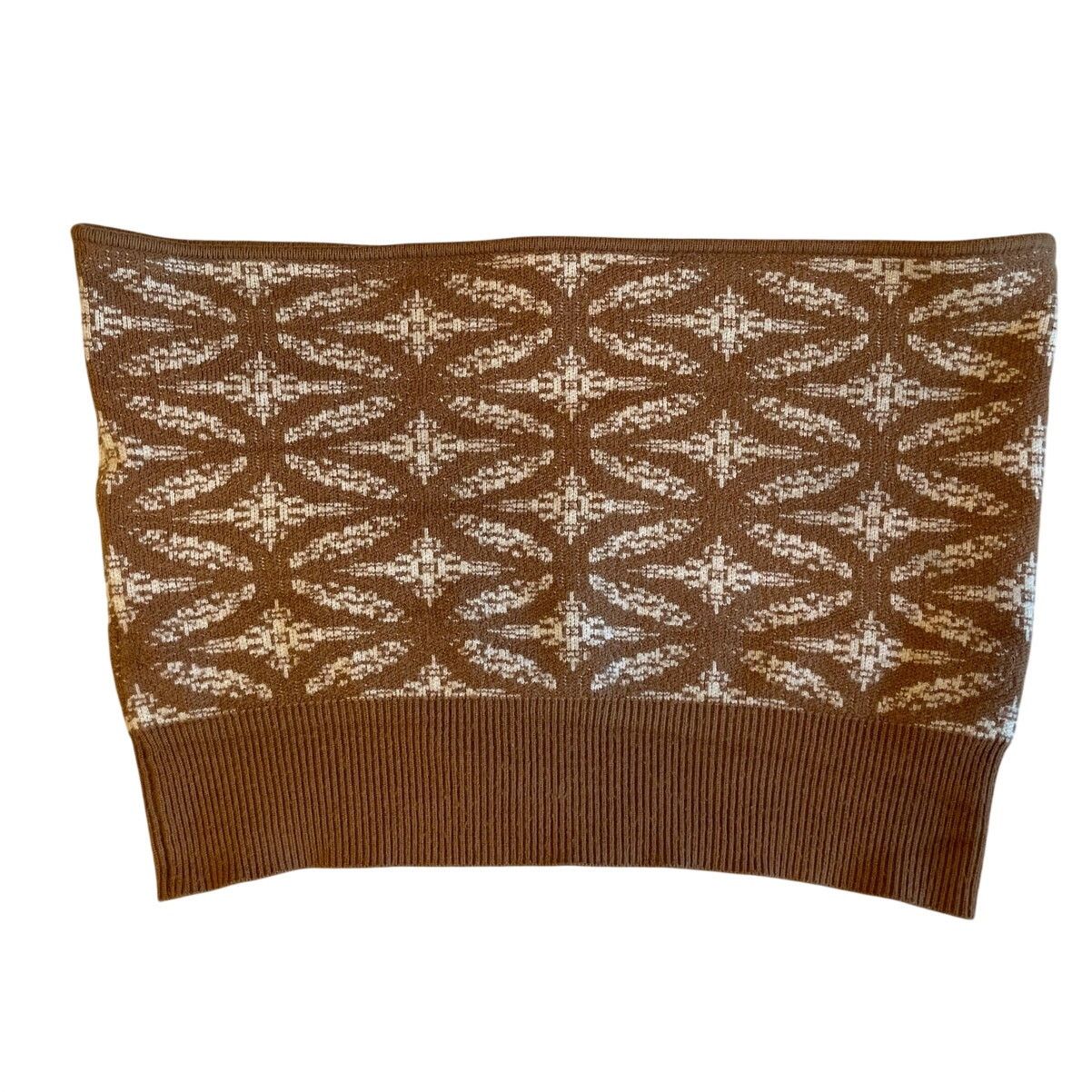 Free People Intimately Free People Boho Brown Print Crop Tube Top Medium Size M / US 6-8 / IT 42-44 - 1 Thumbnail