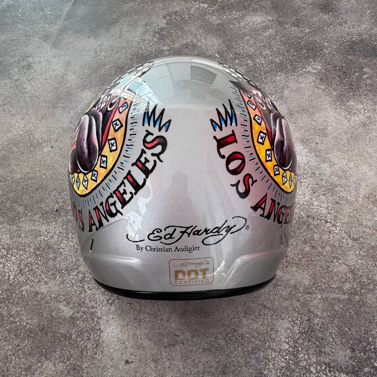 Ed Hardy Ed Hardy by Christian Audigier Vintage Motorcycle Helmet Size ONE SIZE - 4 Thumbnail