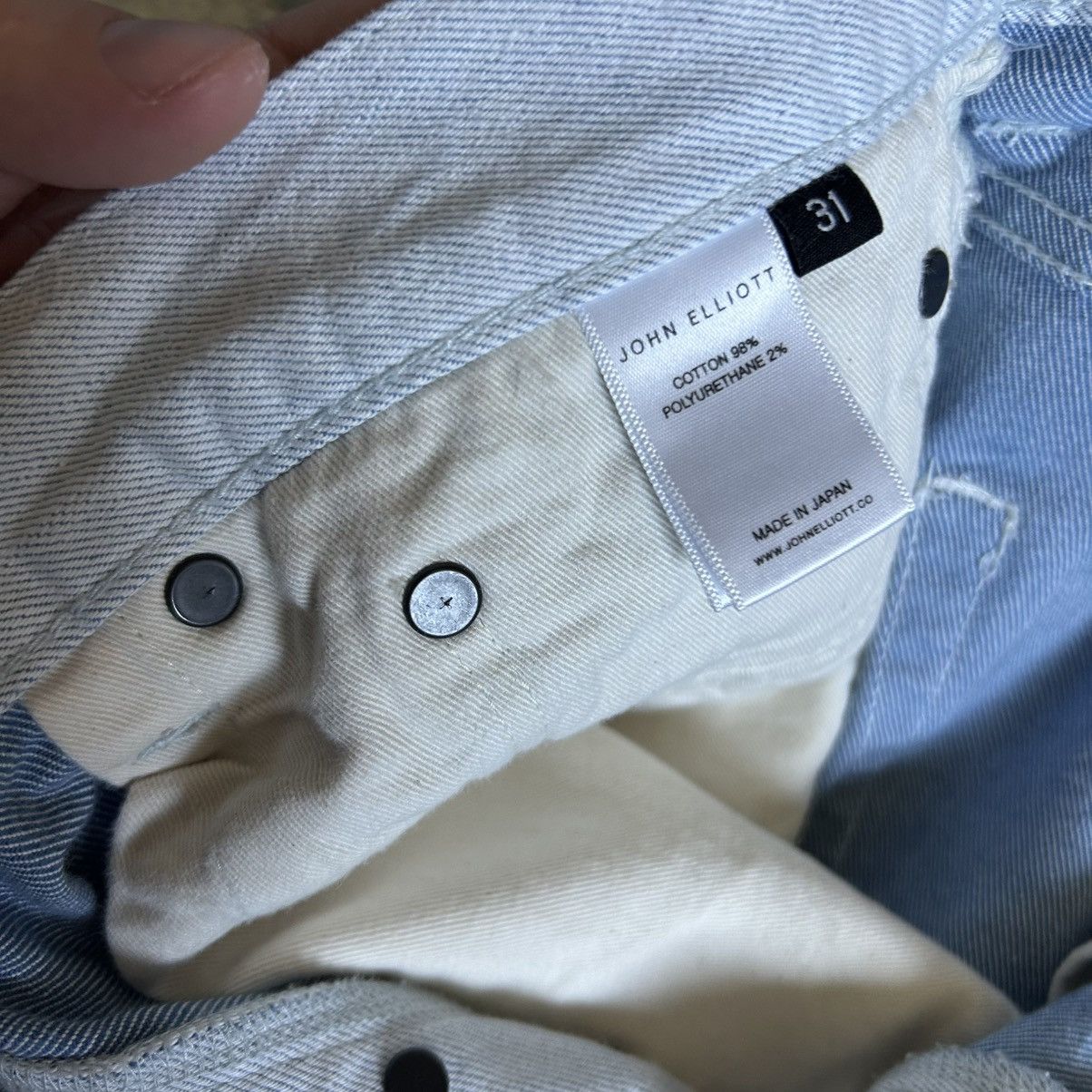 John Elliott SPRiNG SUMMER 2017 SEASON NiNE iCE BLUE GLACiER CAST 2 DENiM Size US 31 - 15 Thumbnail