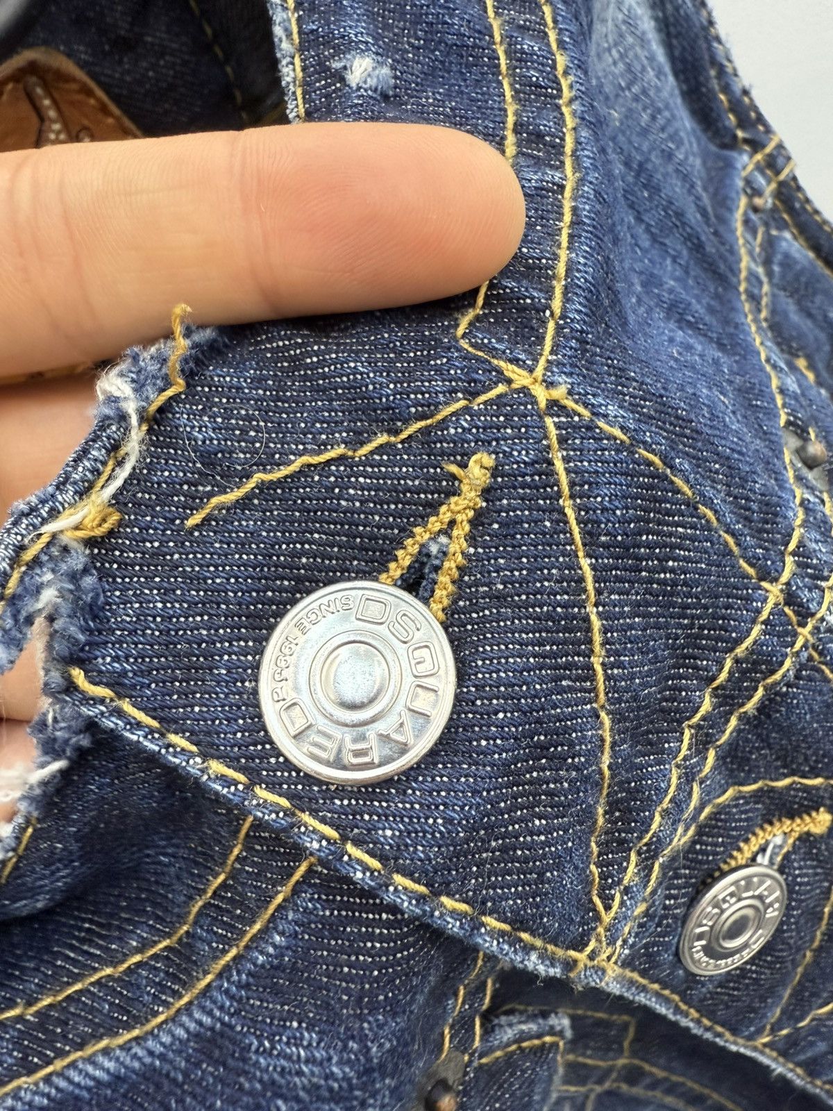 Dsquared2 Dsquared2 Distressed Denim Vest Size S / US 4 / IT 40 - 4 Thumbnail