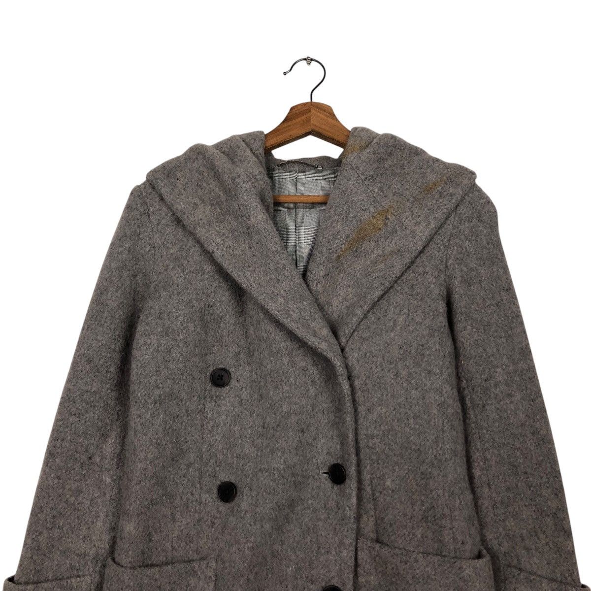 Issey Miyake 📌Vintage Wool Long Jacket 5351 Pour Les Femmes Size US M / EU 48-50 / 2 - 4 Thumbnail