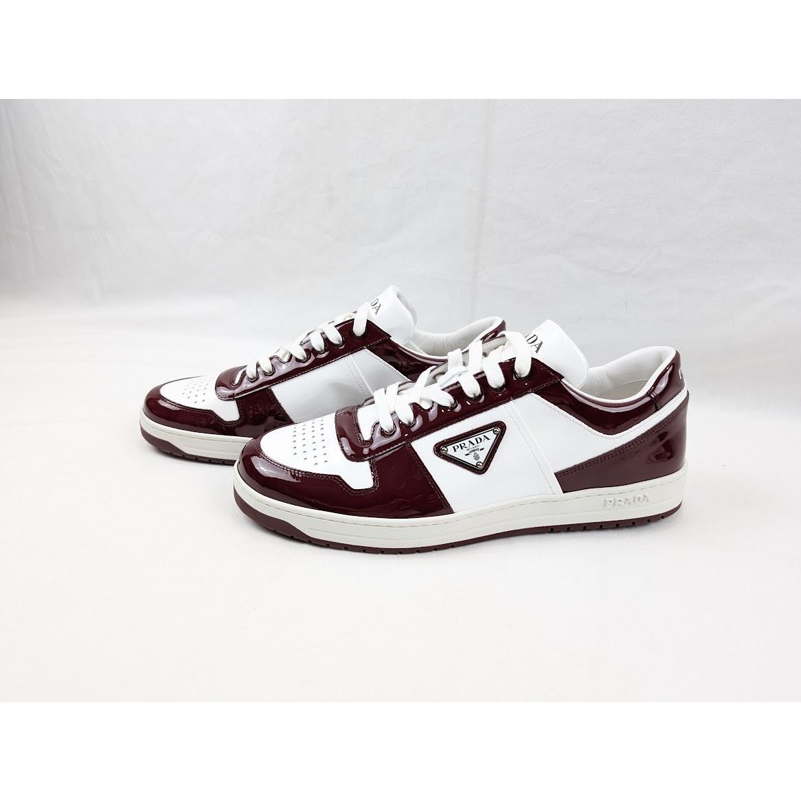 Prada o1rshd1 Low top Sneakers in Bordeaux/Bianco Size US 11.5 / EU 44-45 - 15 Thumbnail