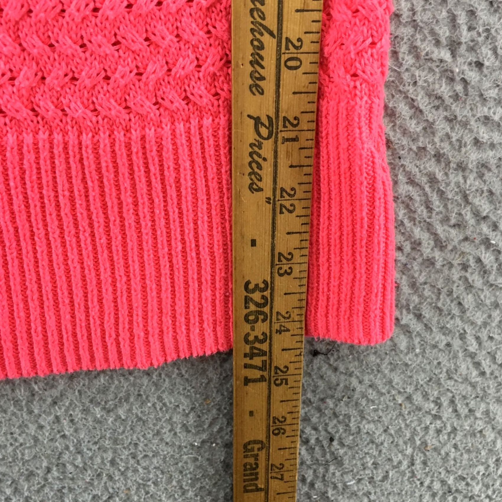 American Eagle Outfitters American Eagle Outfitters Sweater Shirt Womens M Pink Cotton Blend Long Sleeve Open Knit Pullover Size M / US 6-8 / IT 42-44 - 7 Thumbnail