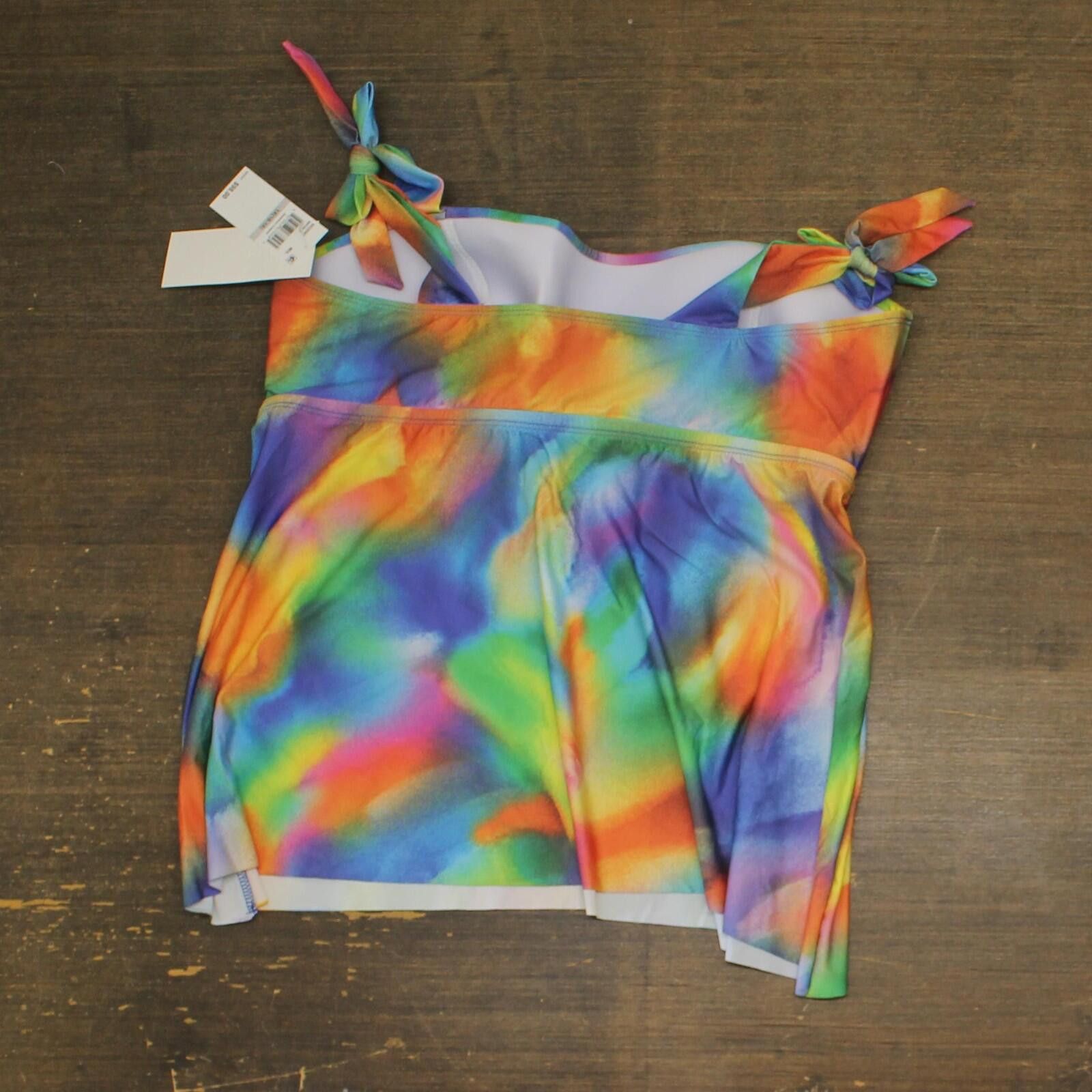 Other Nwt Becca Watercolor-print Tankini Swim Top Blue Multi 1x Size ONE SIZE - 2 Thumbnail