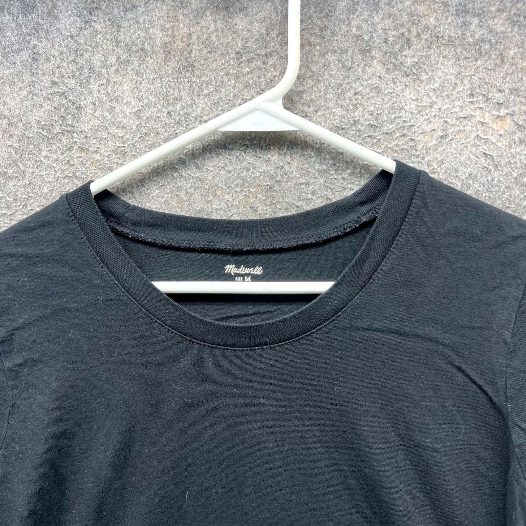 Madewell Madewell Shirt Womens Medium Black 100% Cotton Crew Neck Basic Tee Top Casual Size M / US 6-8 / IT 42-44 - 3 Thumbnail