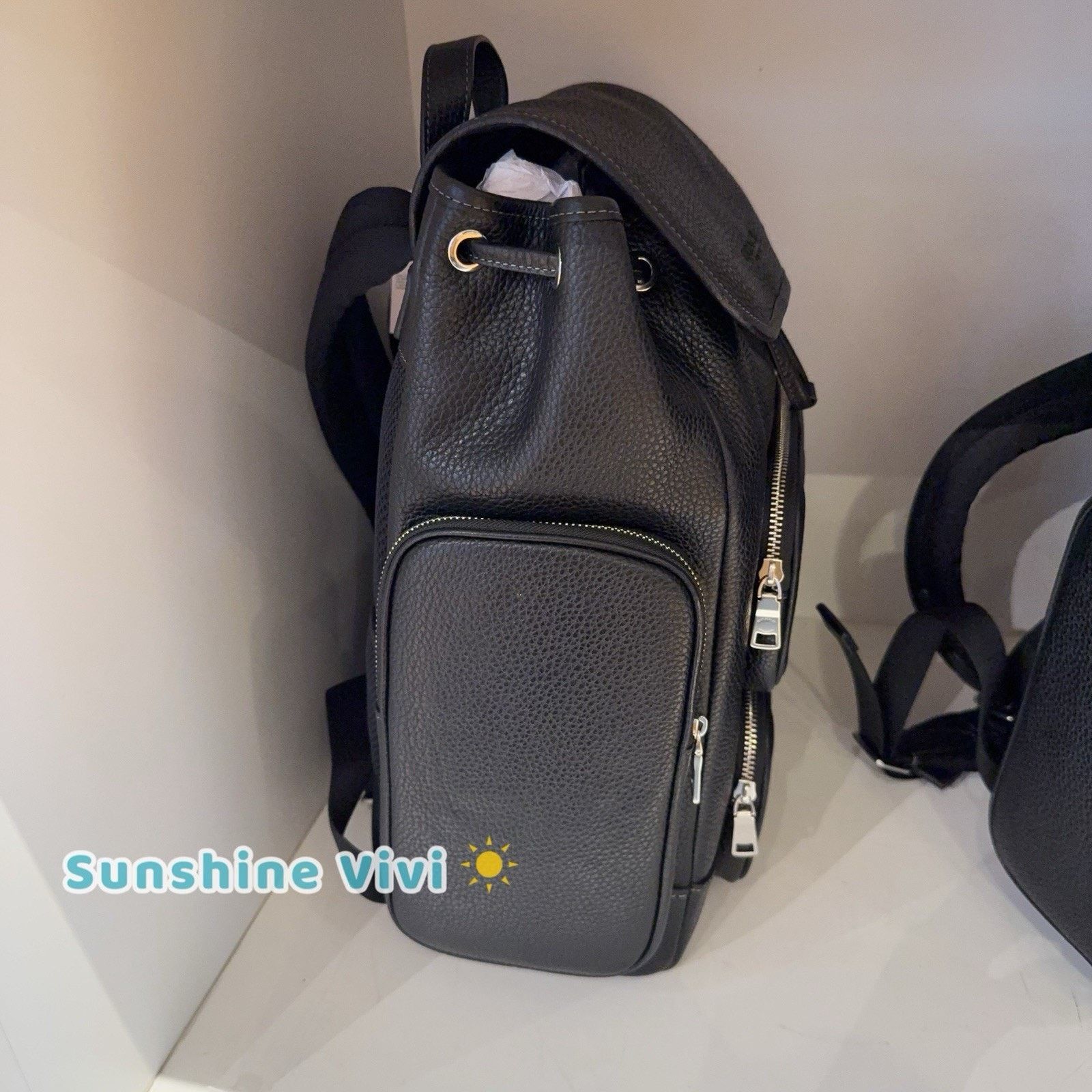 Coach NWT Coach Finn Backpack CDC72 Soft Pebble Leather Black Size ONE SIZE - 5 Thumbnail