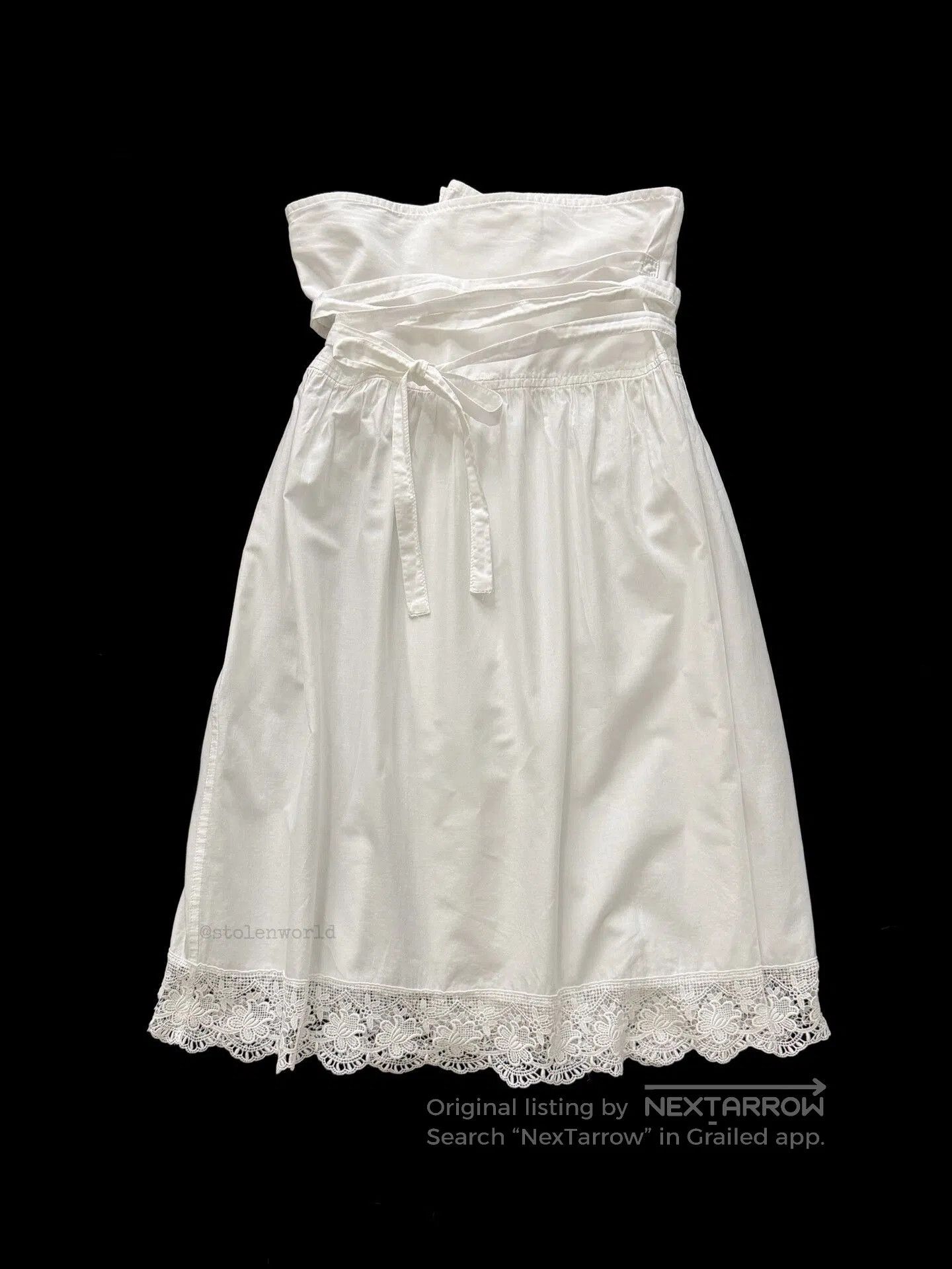 Comme des Garcons Comme des Garçons White Lace Wrap Skirt. Size 27" / US 4 / IT 40 - 1 Thumbnail