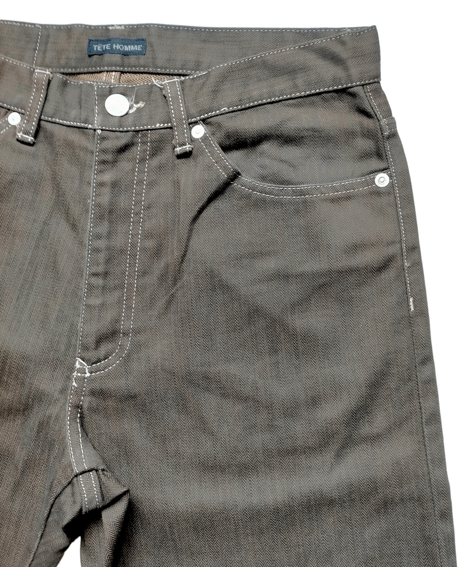 Issey Miyake × Japanese Brand Tete Homme Issey Miyake Stripe Jeans Size US 28 / EU 44 - 4 Thumbnail