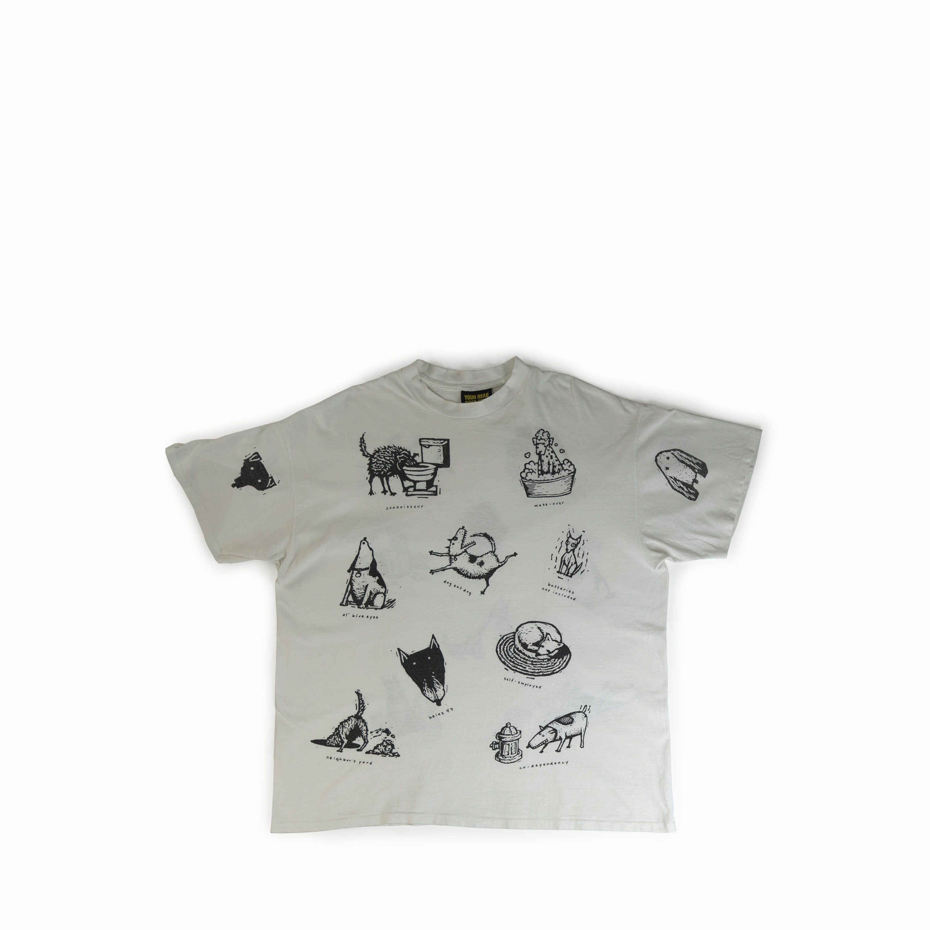 Vintage Vintage 1990's Dog AOP Studio Roja Joe Crabtree Tee Shirt Size US XXL / EU 58 / 5 - 1 Thumbnail