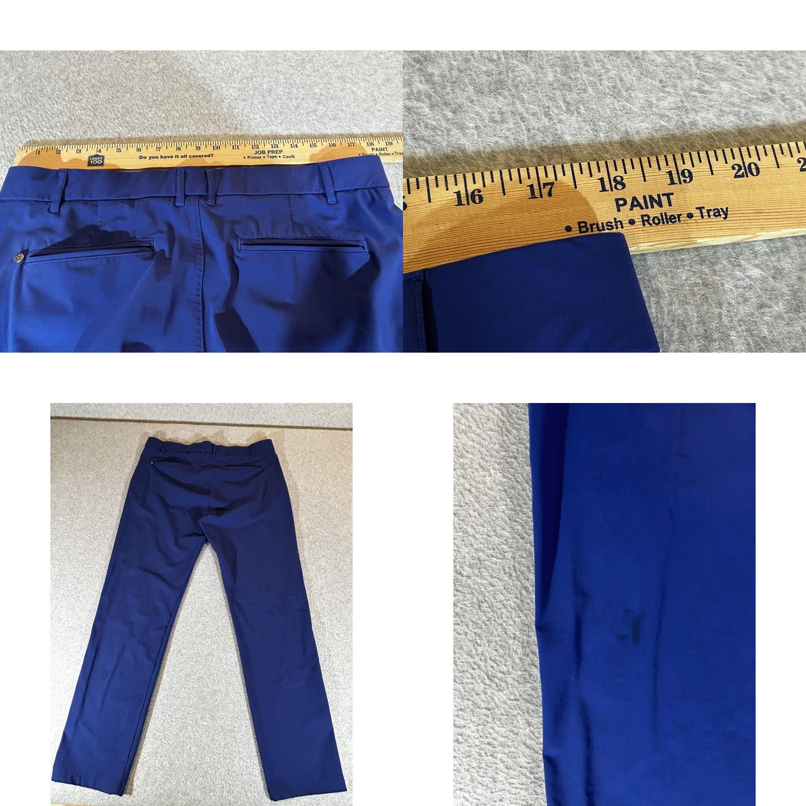 Vintage Greyson Mens Chino Pants 36x32 Blue Lightweight Stretch Flat Front Golf Casual Size US 36 / EU 52 - 8 Thumbnail