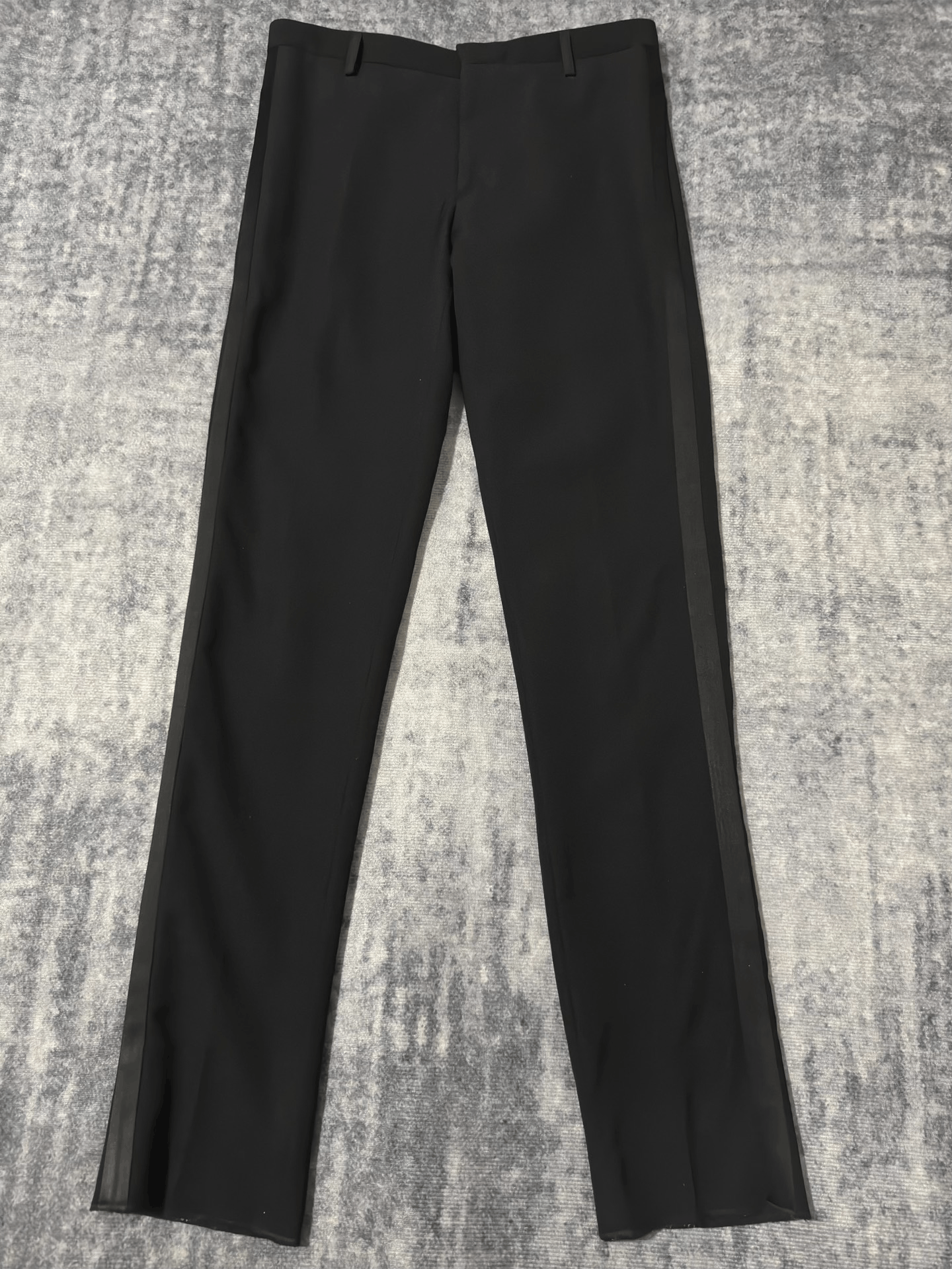 Saint Laurent Paris Saint Laurent Black Satin Smoking Pants Size US 30 / EU 46 - 1 Thumbnail