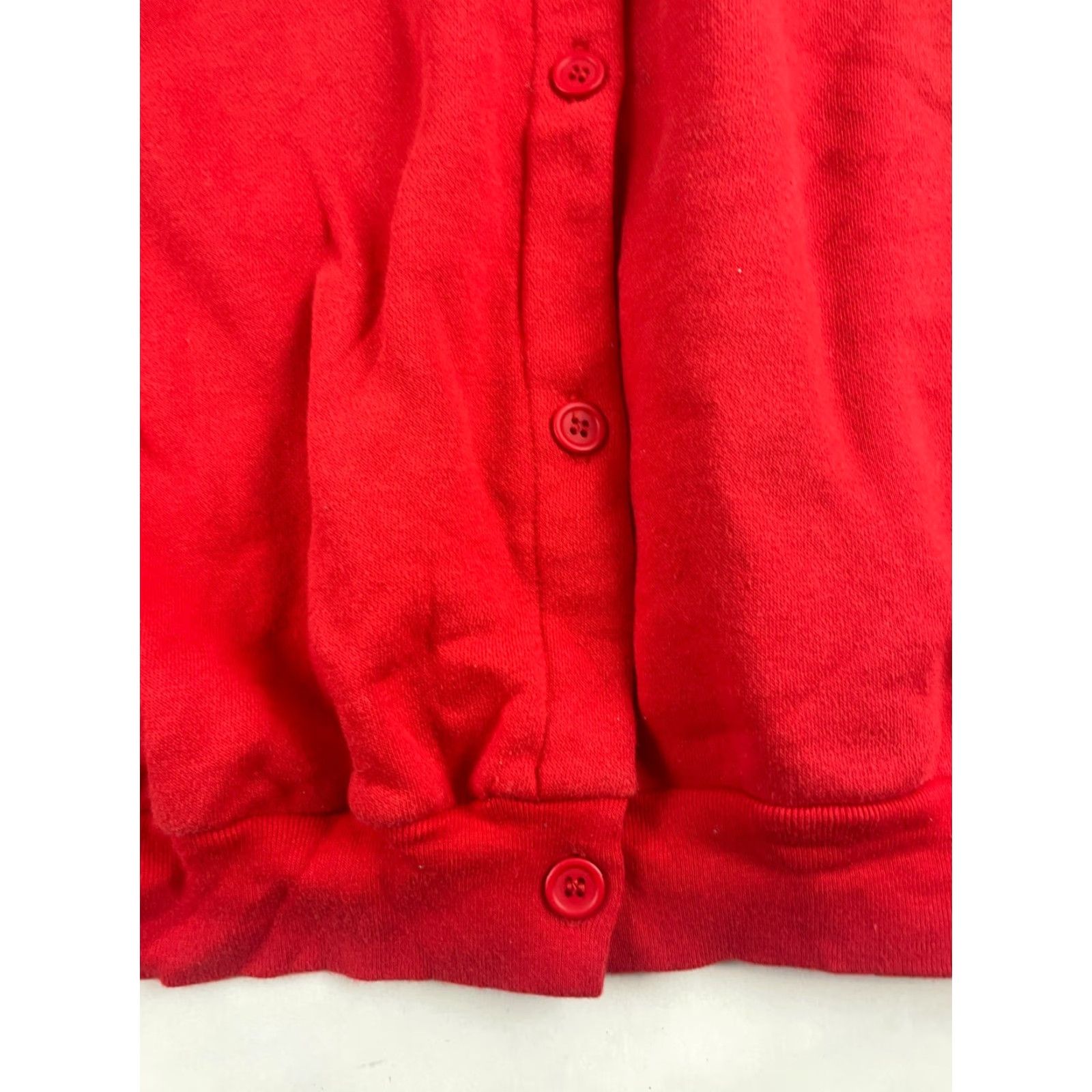 Vintage Artisan Jacket Women's XL Red Embroidered Bears Button Front Long Sleeve Military? No. Size XL / US 12-14 / IT 48-50 - 4 Thumbnail