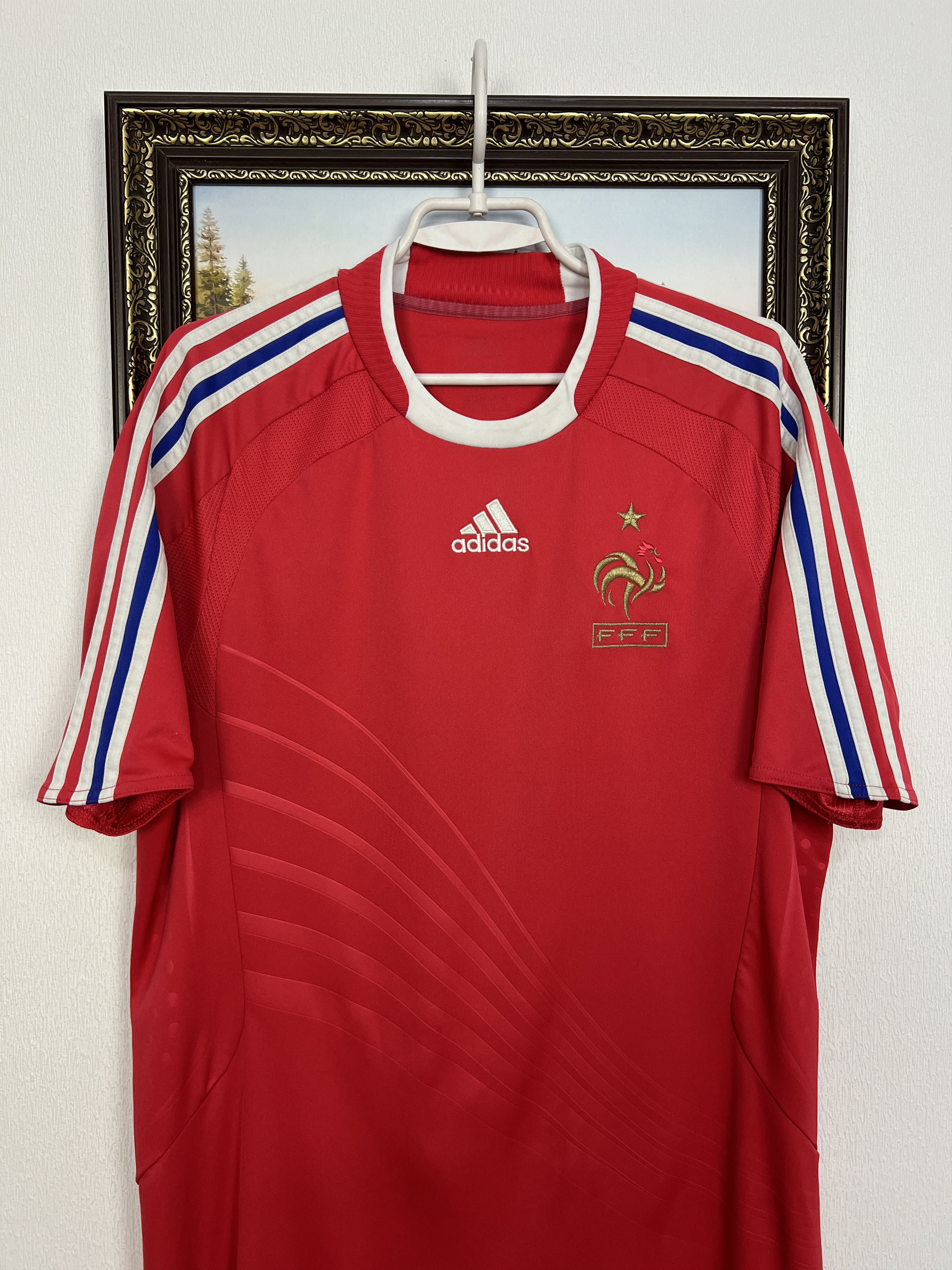 Adidas France football shirt 2008 Soccer Jersey National Trikot Size US L / EU 52-54 / 3 - 2 Thumbnail