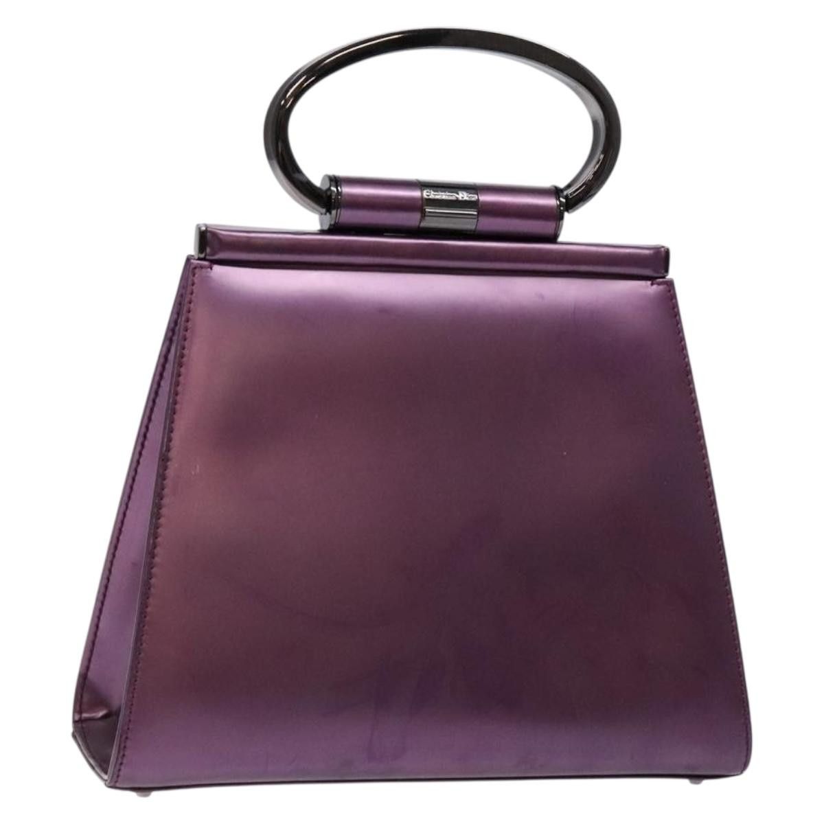Dior DIOR Hand Bag Patent Leather Purple Size ONE SIZE - 1 Thumbnail