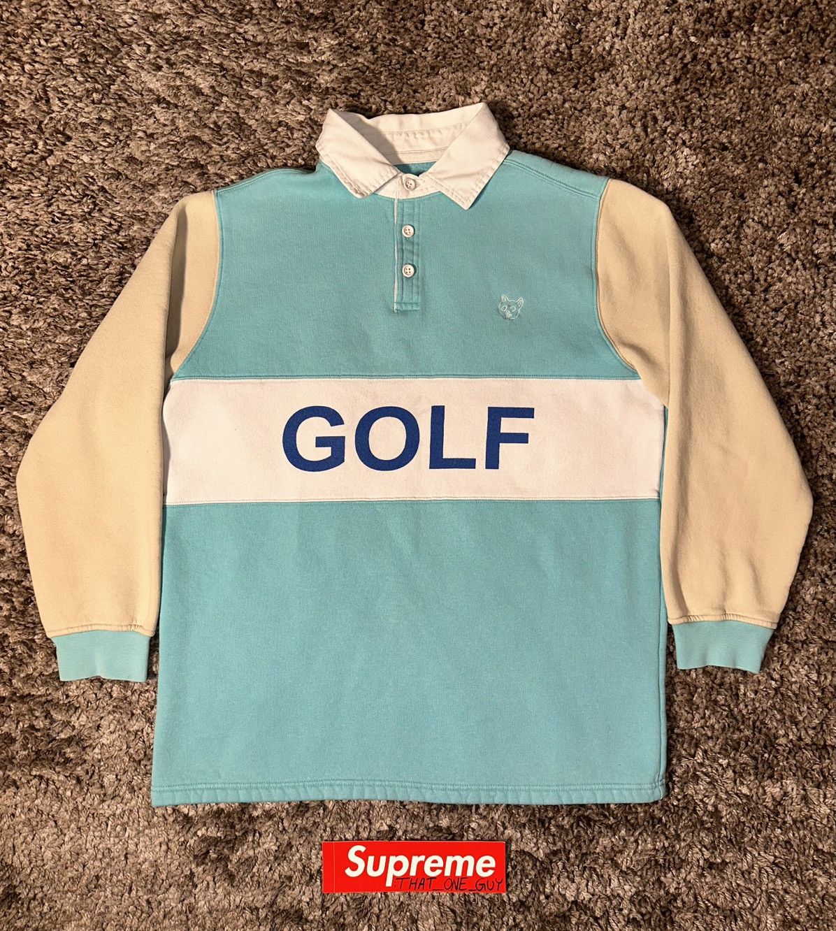 Golf Wang Golf Wang F/W 2014 Rugby Polo Blue/White Rare Size US L / EU 52-54 / 3 - 3 Thumbnail